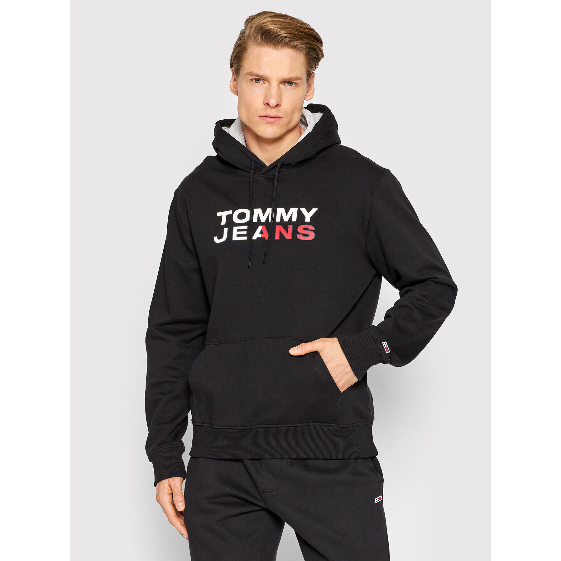 Tommy Jeans Mikina Entry DM0DM12375 Černá Regular Fit - Pepit.cz