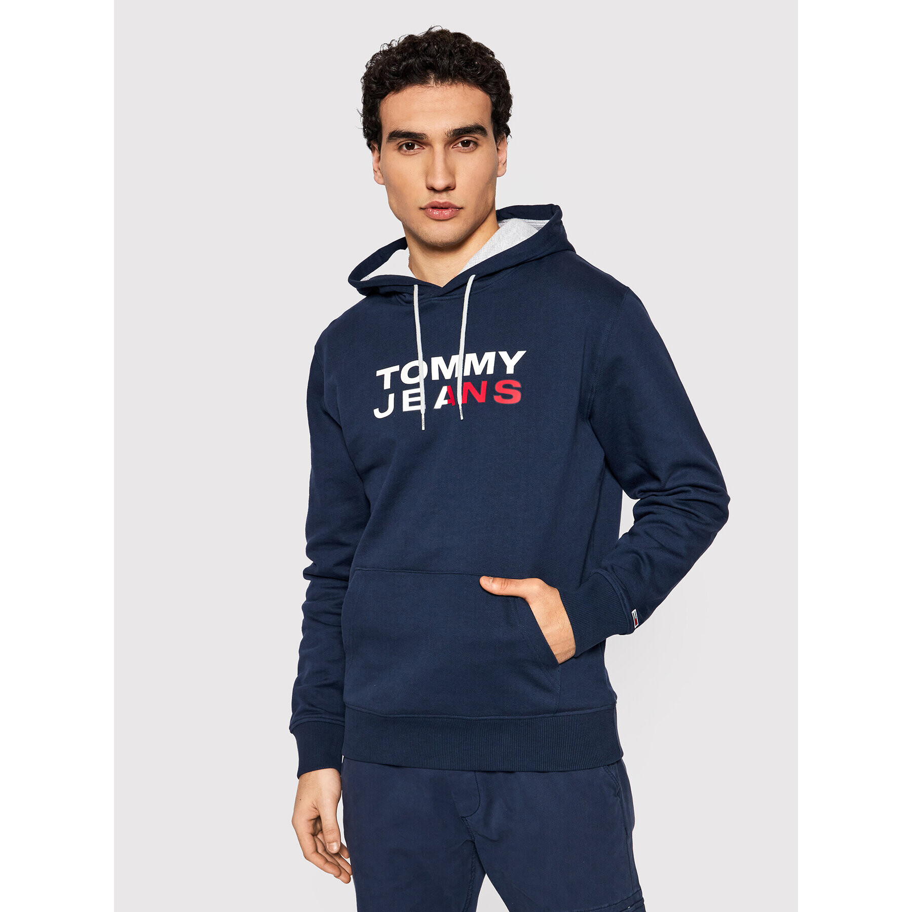 Tommy Jeans Mikina Entry DM0DM12375 Tmavomodrá Regular Fit - Pepit.cz