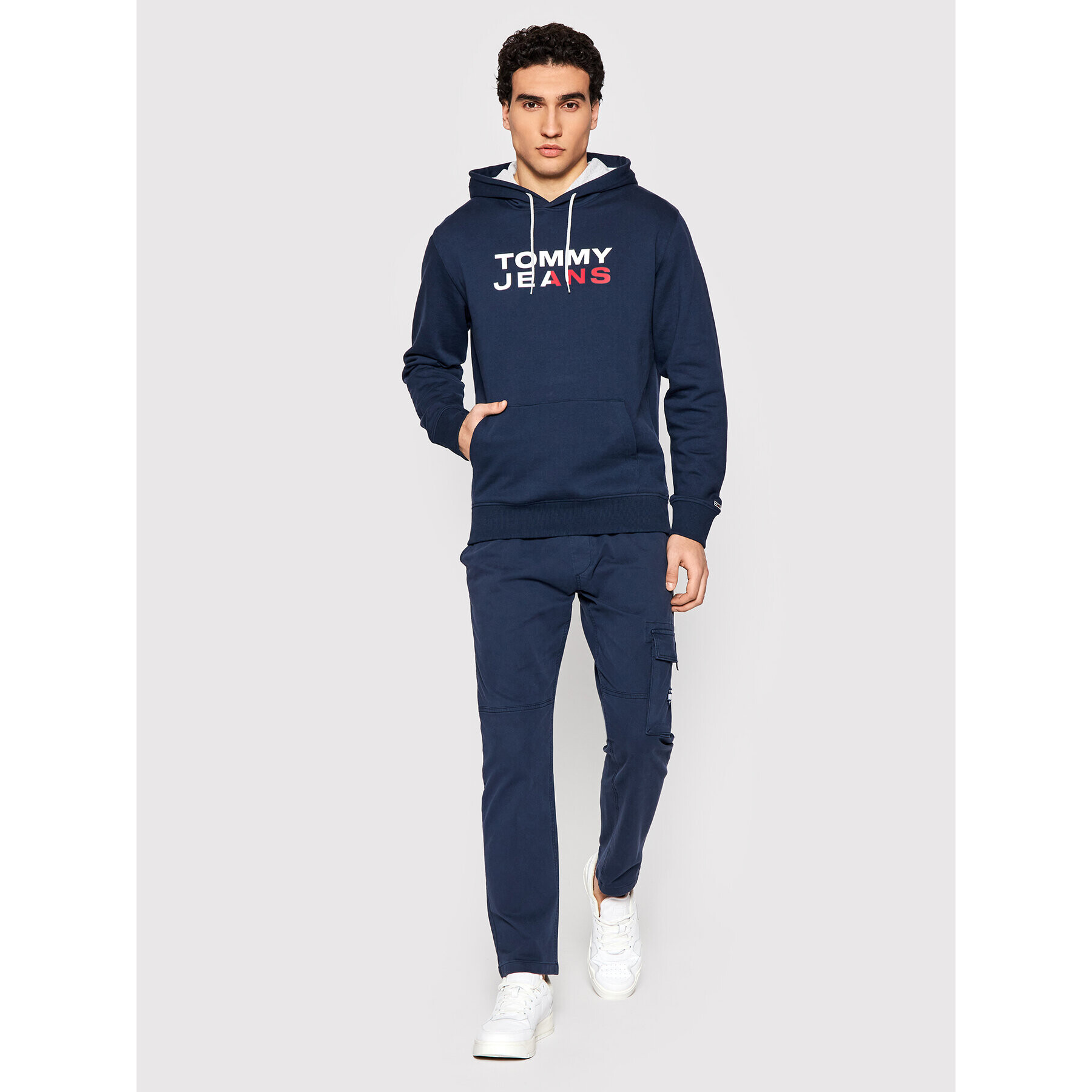 Tommy Jeans Mikina Entry DM0DM12375 Tmavomodrá Regular Fit - Pepit.cz