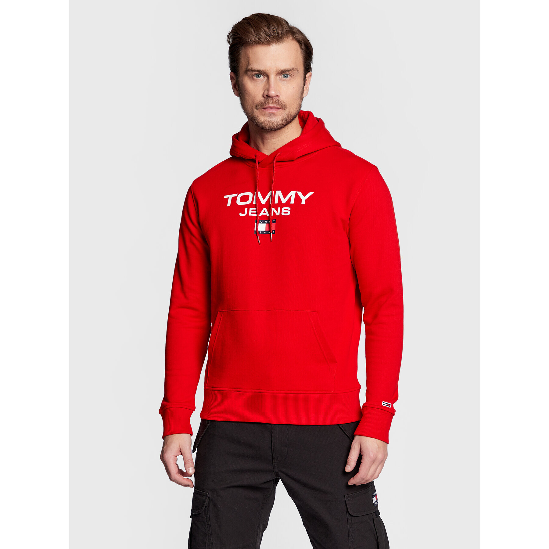 Tommy Jeans Mikina Entry DM0DM15692 Červená Regular Fit - Pepit.cz