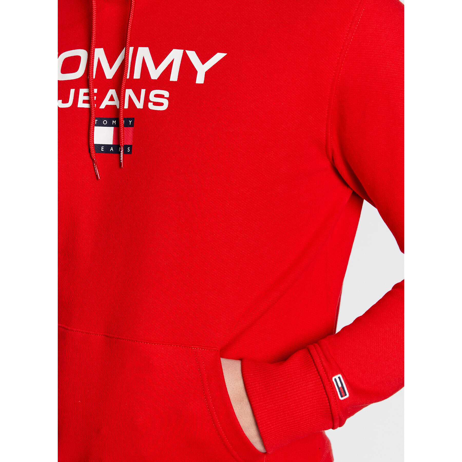 Tommy Jeans Mikina Entry DM0DM15692 Červená Regular Fit - Pepit.cz