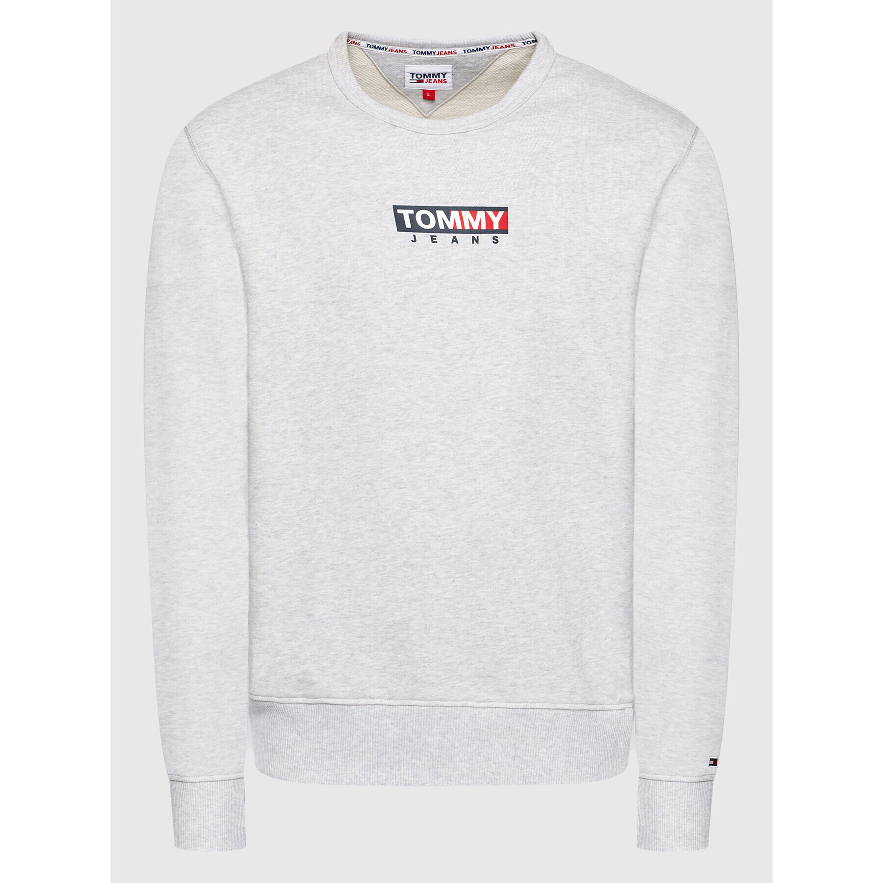 Tommy Jeans Mikina Entry Graphic Crew DM0DM11627 Šedá Regular Fit - Pepit.cz