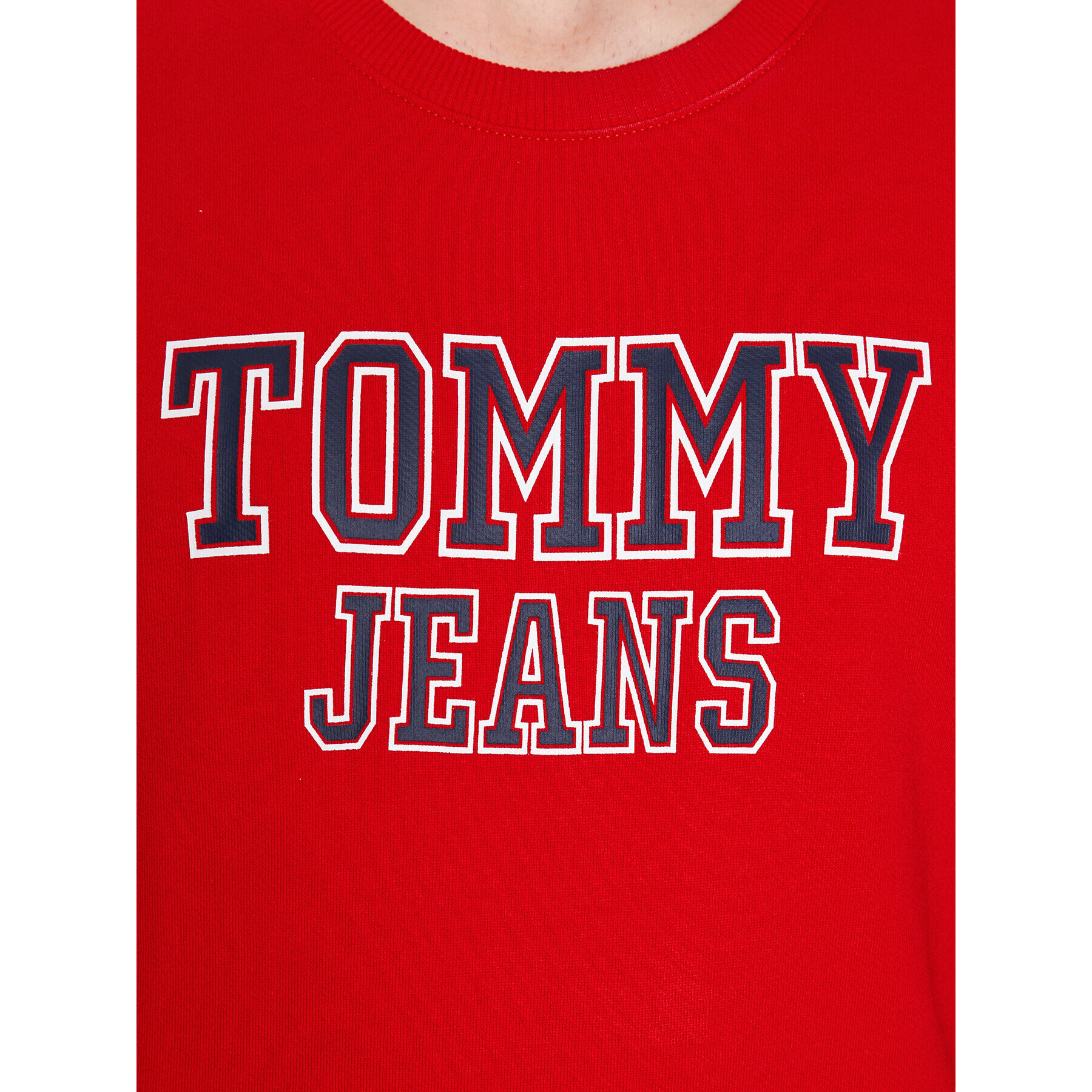 Tommy Jeans Mikina Entry Graphic Crew DM0DM16366 Červená Regular Fit - Pepit.cz