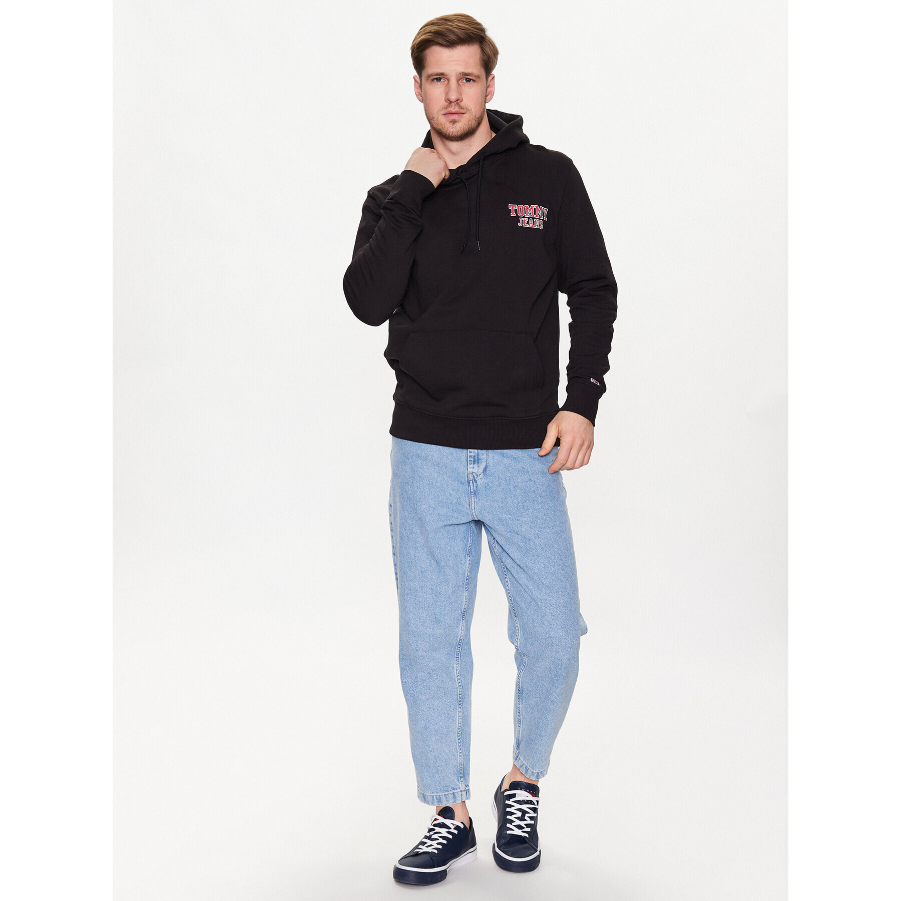 Tommy Jeans Mikina Entry Graphic DM0DM16365 Černá Regular Fit - Pepit.cz