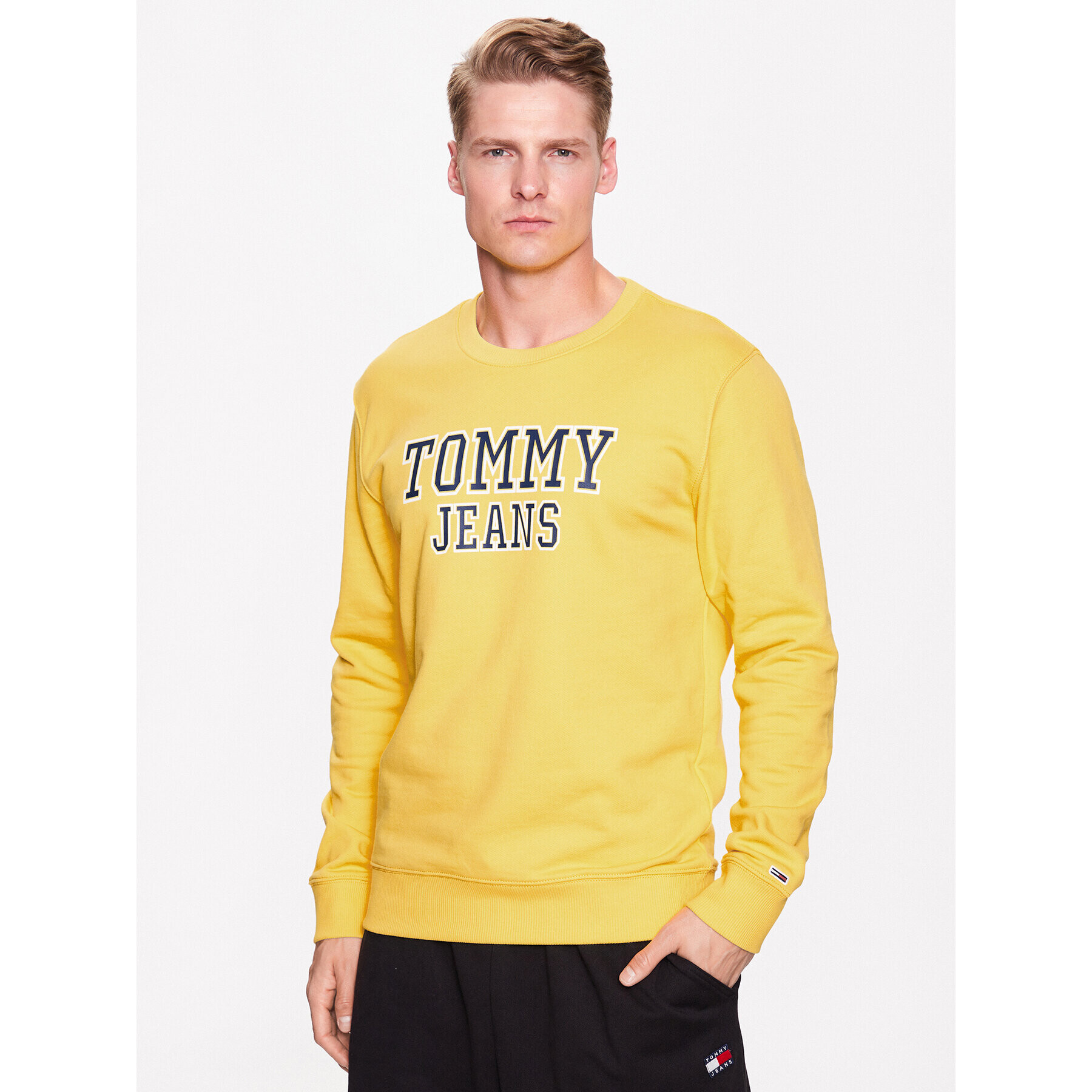 Tommy Jeans Mikina Entry Graphic DM0DM16366 Žlutá Regular Fit - Pepit.cz