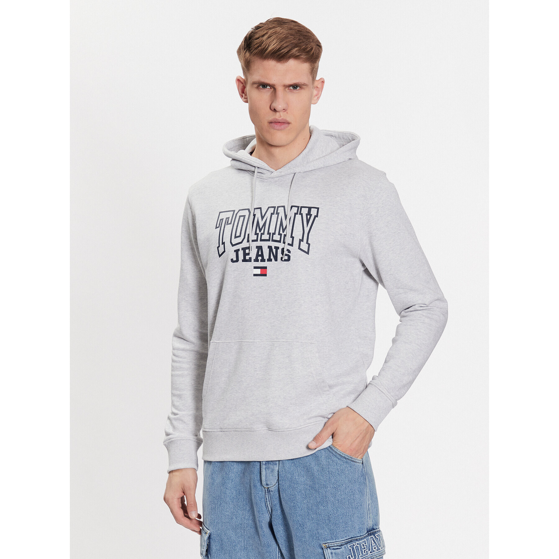 Tommy Jeans Mikina Entry Graphic DM0DM16792 Šedá Regular Fit - Pepit.cz