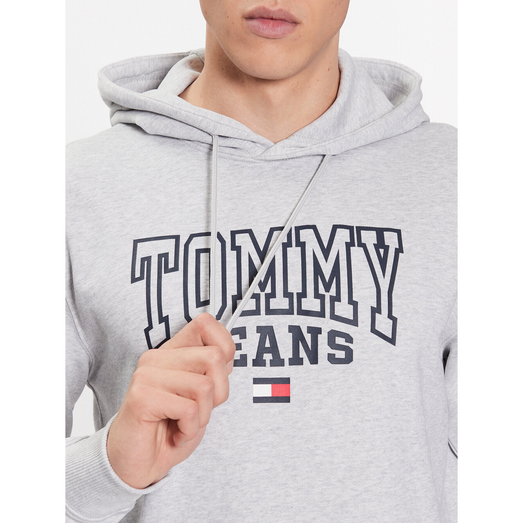 Tommy Jeans Mikina Entry Graphic DM0DM16792 Šedá Regular Fit - Pepit.cz