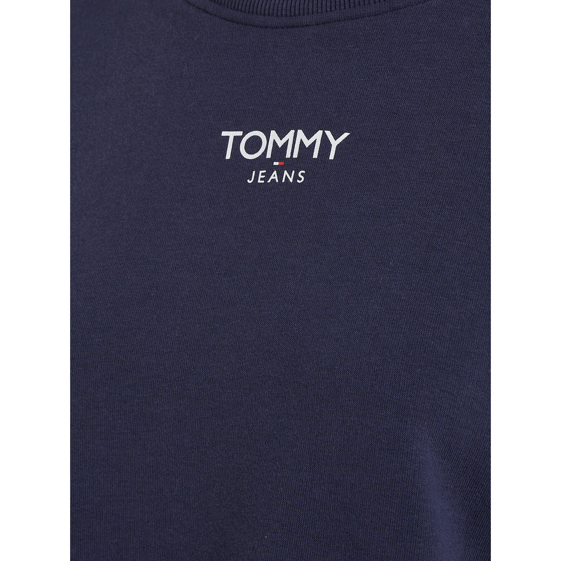 Tommy Jeans Mikina Ess Logo DW0DW16393 Tmavomodrá Cropped Fit - Pepit.cz