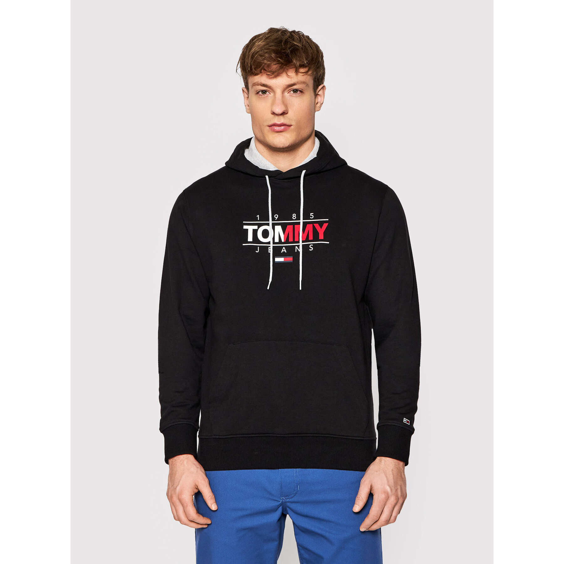 Tommy Jeans Mikina Essential Graphic DM0DM11630 Černá Regular Fit - Pepit.cz