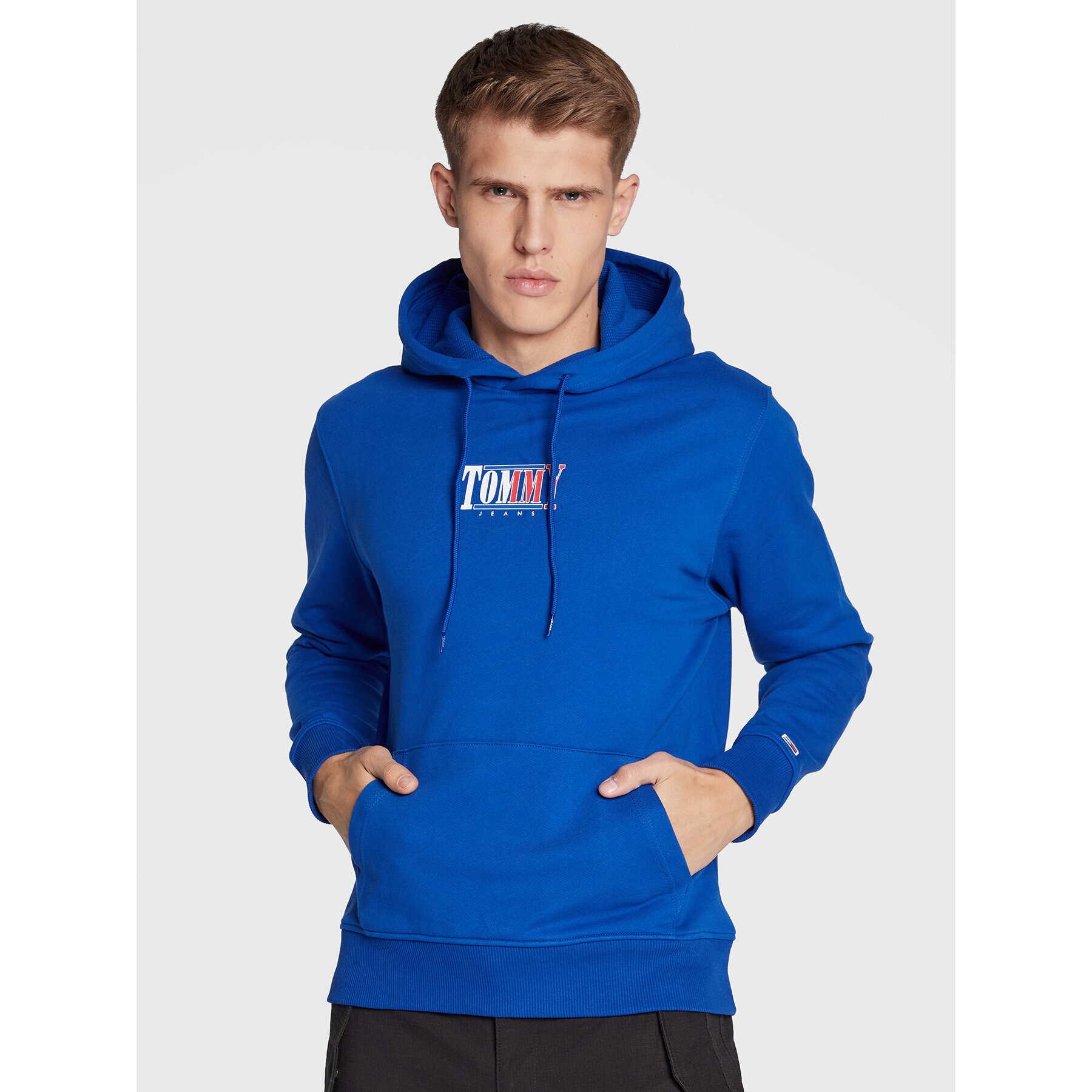 Tommy Jeans Mikina Essential Graphic DM0DM15006 Modrá Regular Fit - Pepit.cz