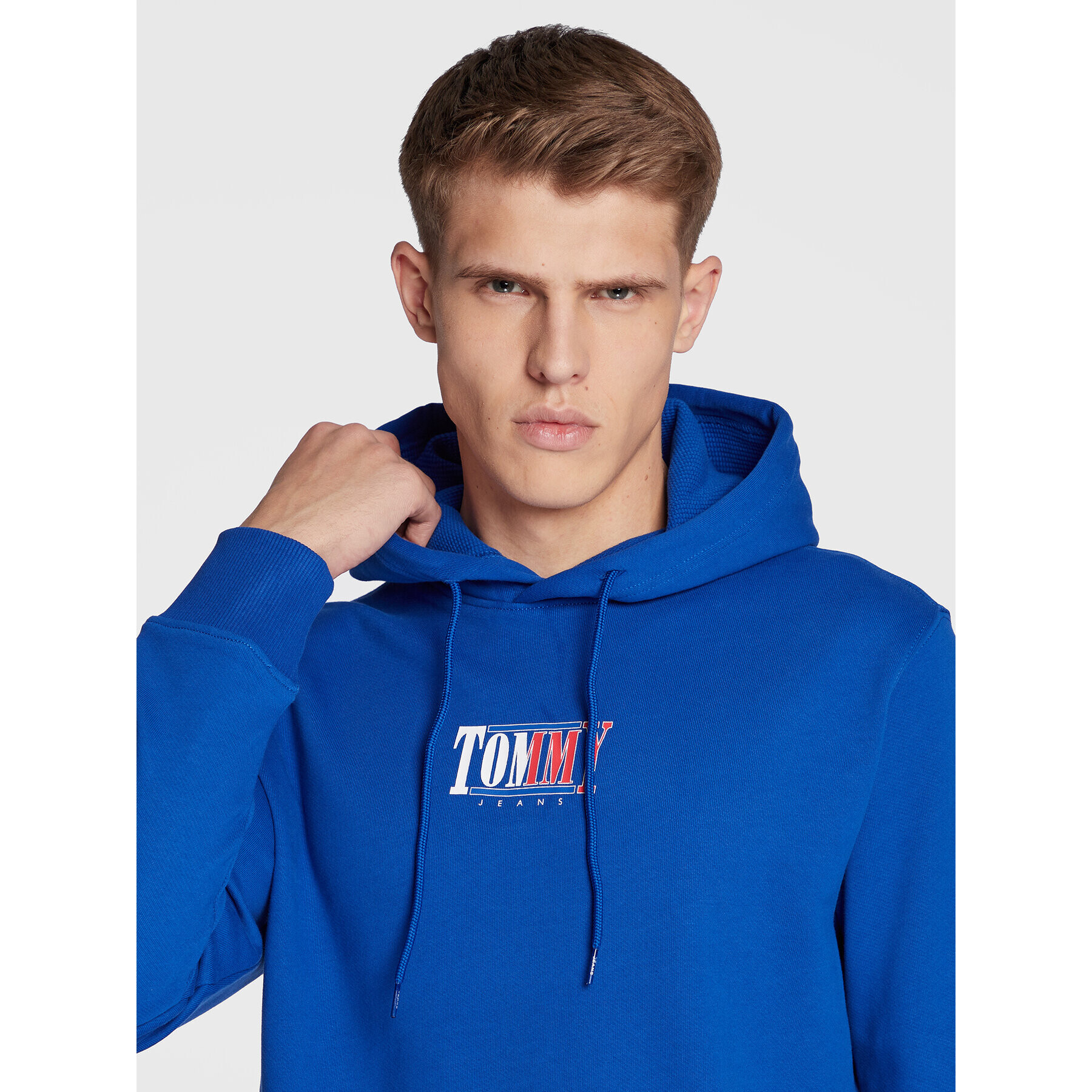 Tommy Jeans Mikina Essential Graphic DM0DM15006 Modrá Regular Fit - Pepit.cz