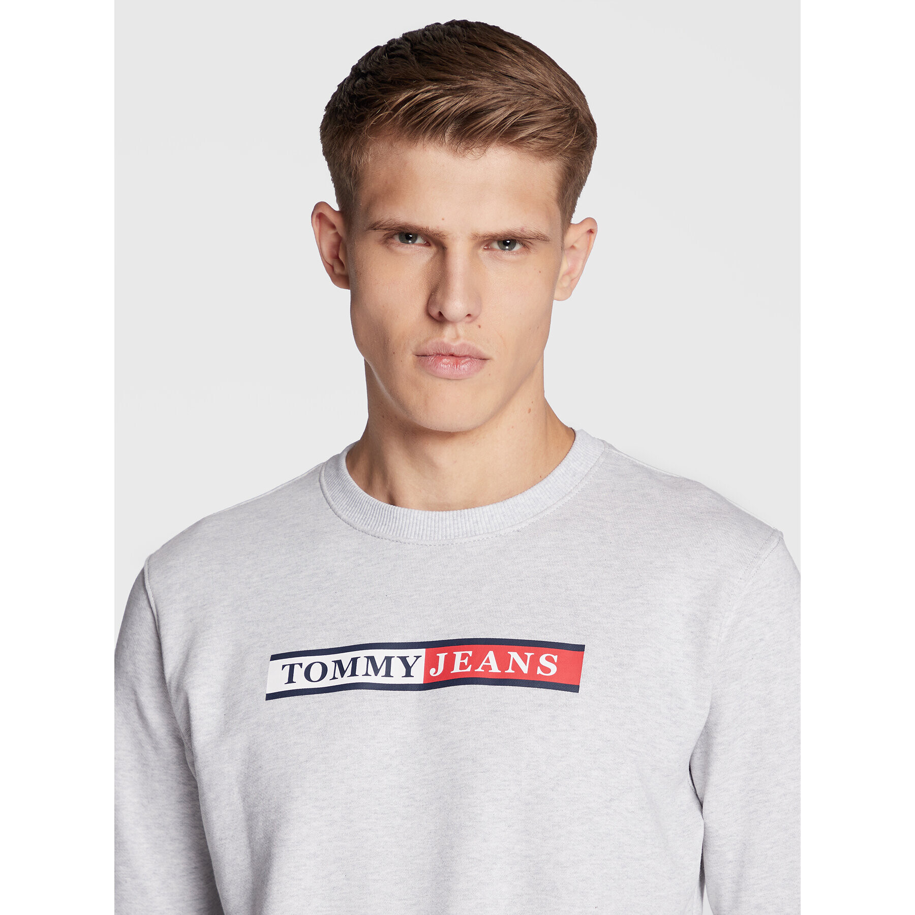 Tommy Jeans Mikina Essential Graphic DM0DM15007 Šedá Regular Fit - Pepit.cz