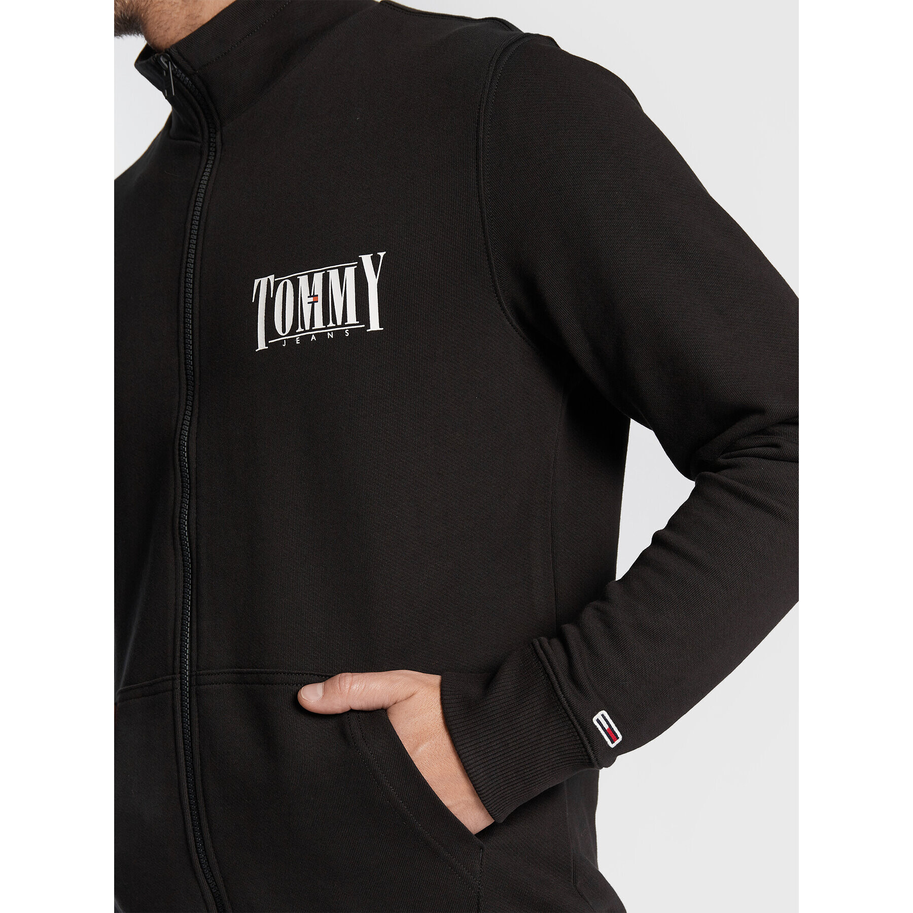 Tommy Jeans Mikina Essential Graphic DM0DM15008 Černá Regular Fit - Pepit.cz