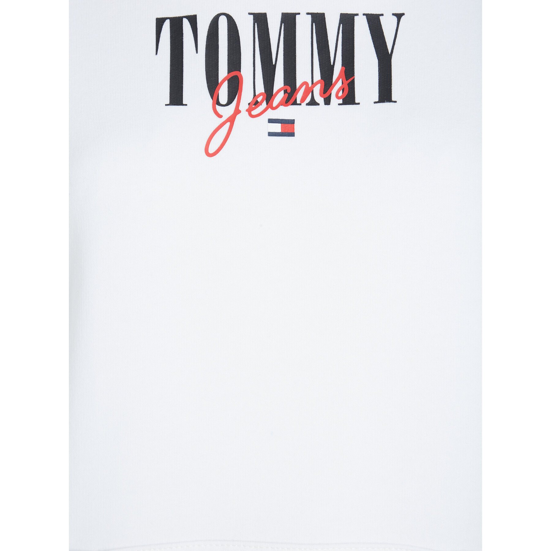 Tommy Jeans Mikina Essential Logo 1+ DW0DW16397 Bílá Relaxed Fit - Pepit.cz