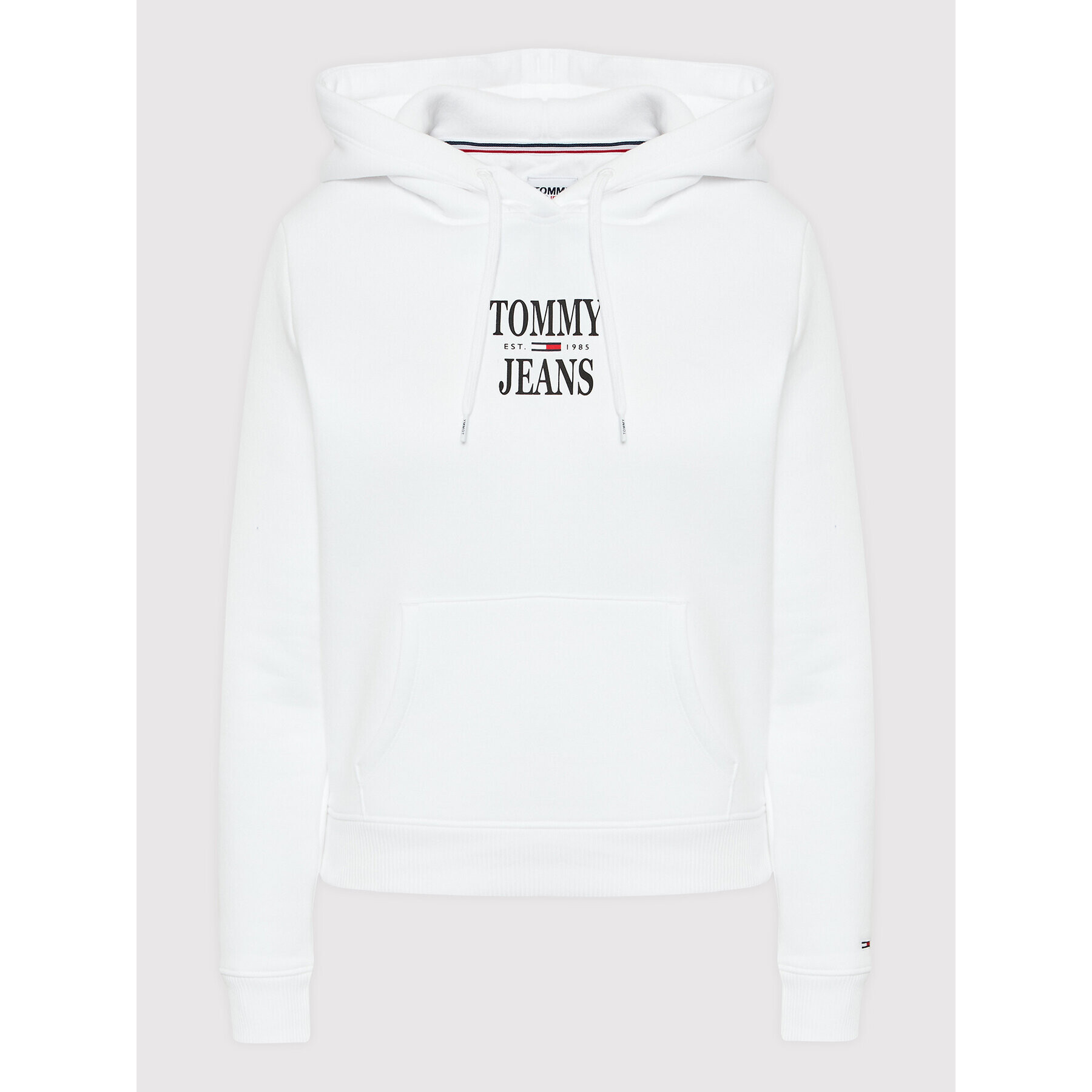 Tommy Jeans Mikina Essential Logo 2 DW0DW12650 Bílá Regular Fit - Pepit.cz