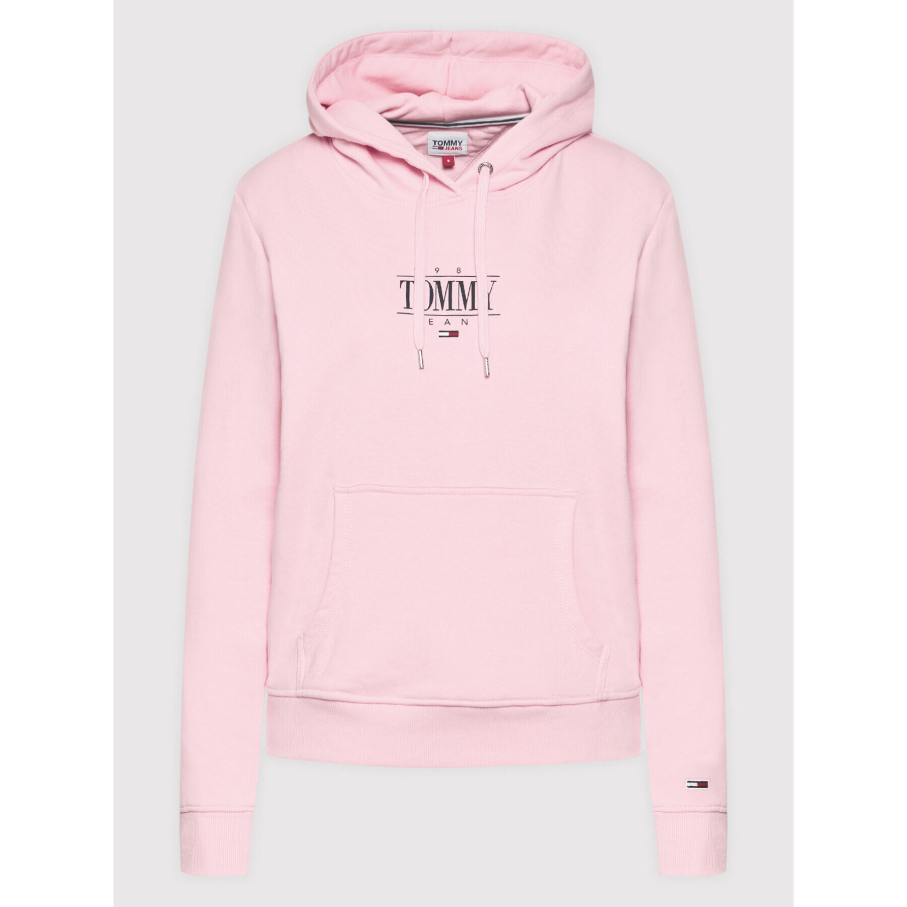 Tommy Jeans Mikina Essential Logo DW0DW11049 Růžová Regular Fit - Pepit.cz