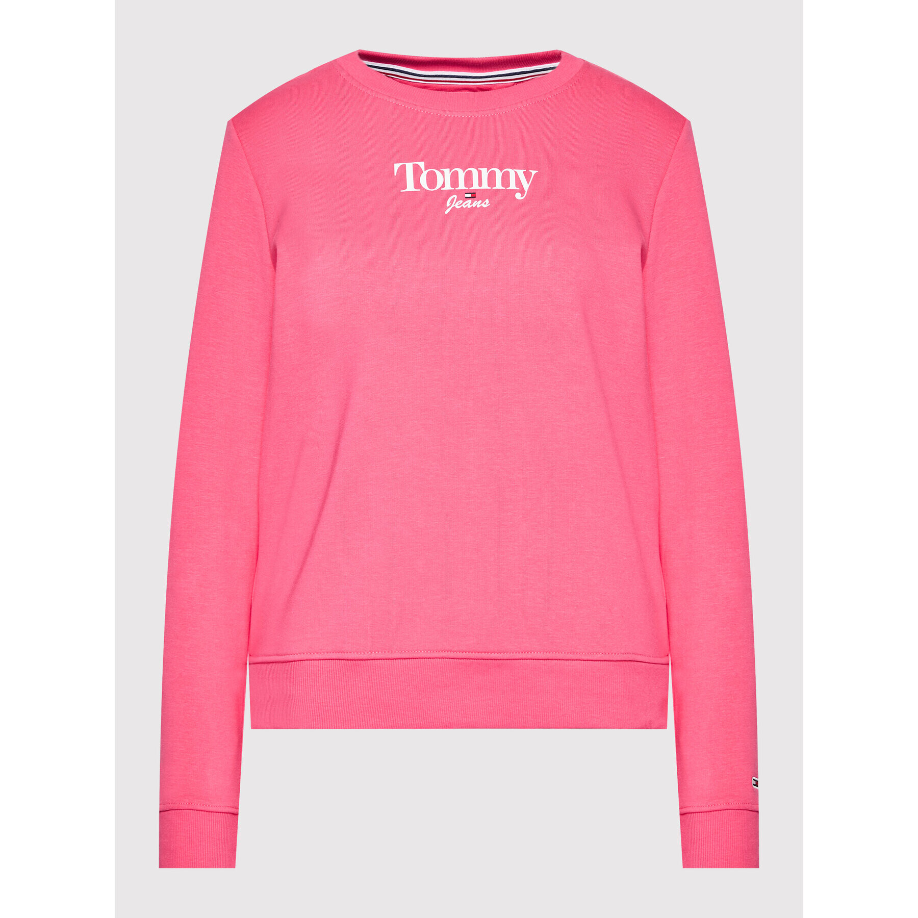 Tommy Jeans Mikina Essential Logo DW0DW13574 Růžová Regular Fit - Pepit.cz