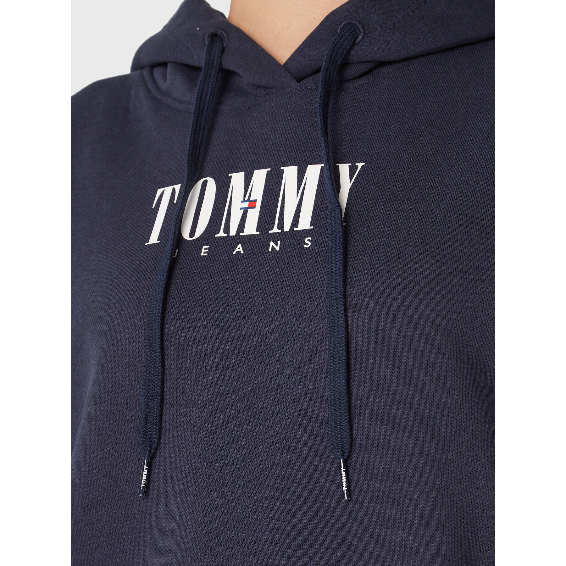 Tommy Jeans Mikina Essential Logo DW0DW14327 Tmavomodrá Relaxed Fit - Pepit.cz