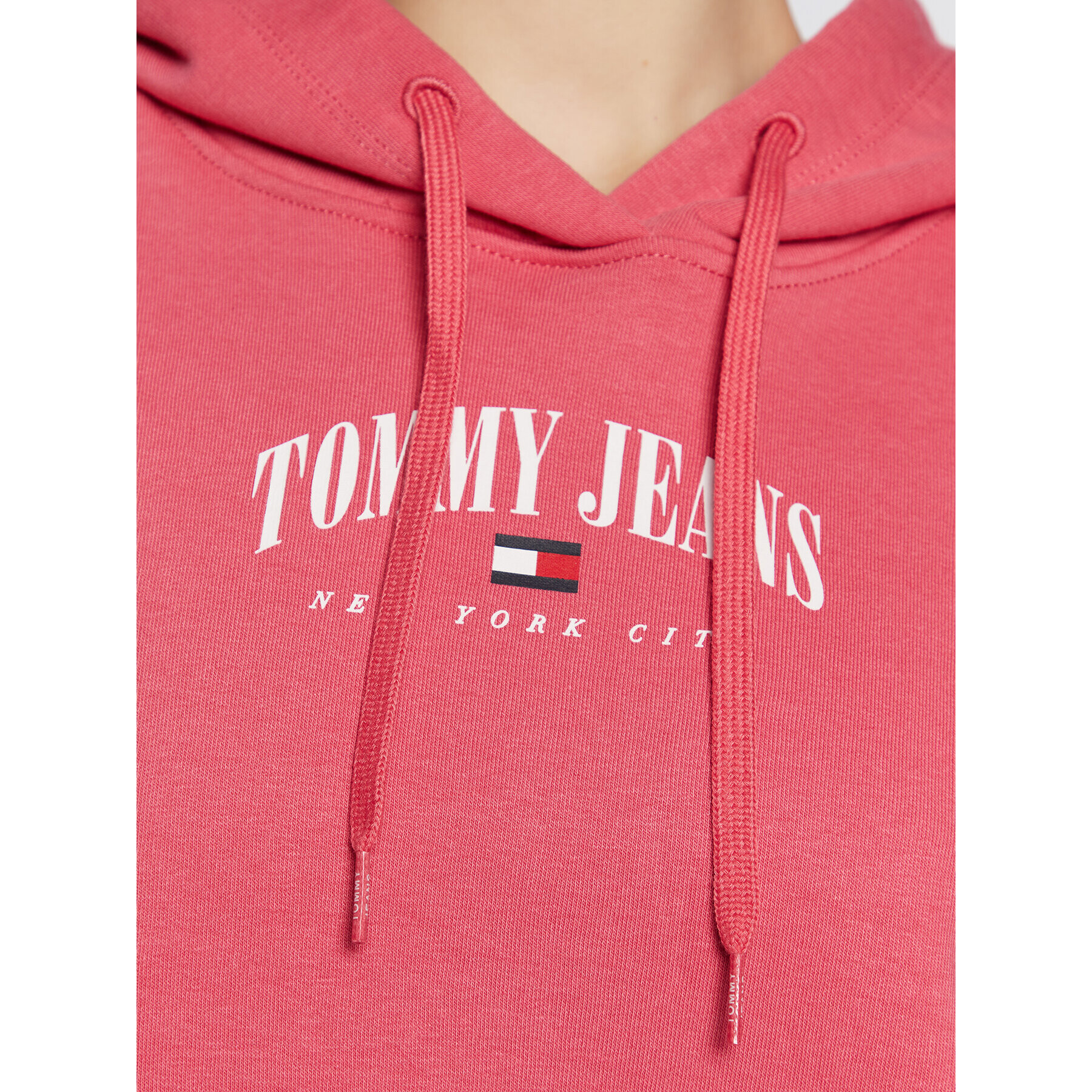 Tommy Jeans Mikina Essential Logo DW0DW14852 Růžová Relaxed Fit - Pepit.cz