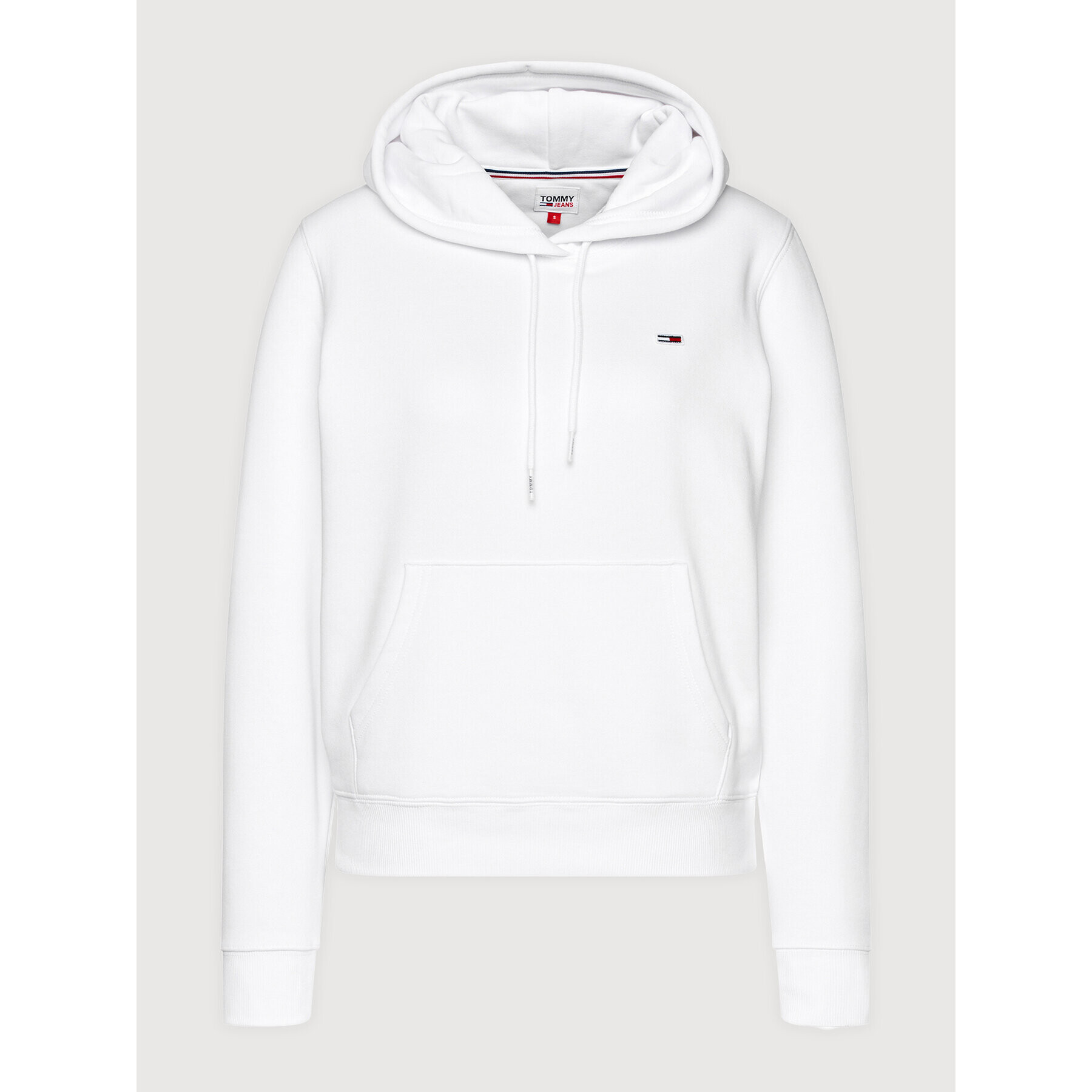 Tommy Jeans Mikina Fleece Hoodie DW0DW09228 Bílá Regular Fit - Pepit.cz