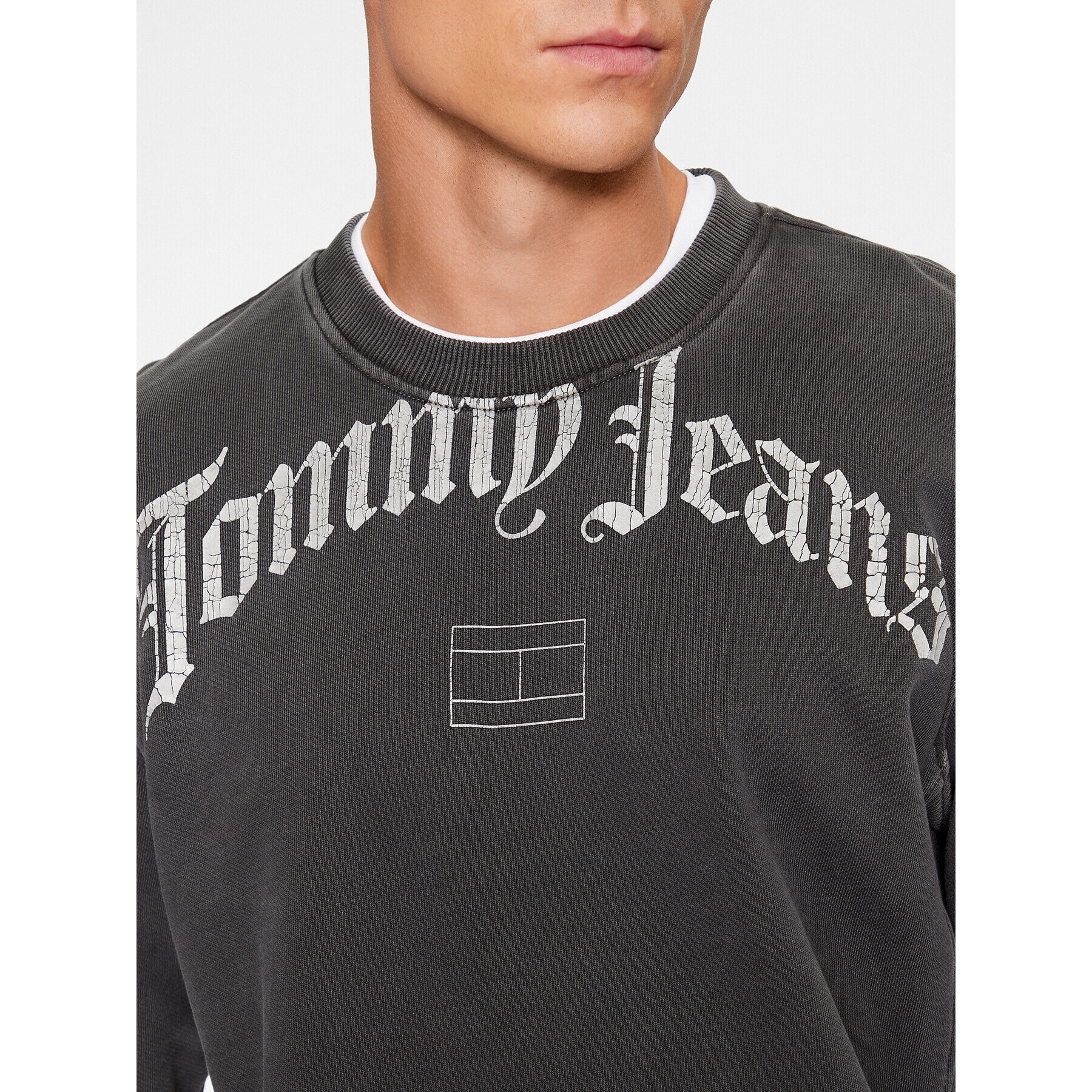 Tommy Jeans Mikina Grunge Arch DM0DM17792 Černá Relaxed Fit - Pepit.cz