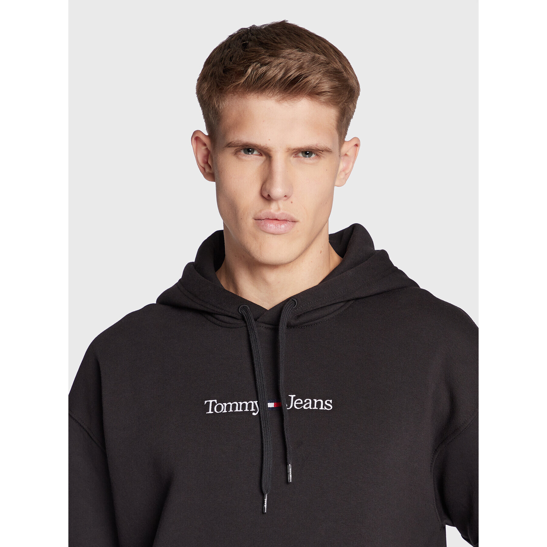 Tommy Jeans Mikina Linear DM0DM15013 Černá Regular Fit - Pepit.cz