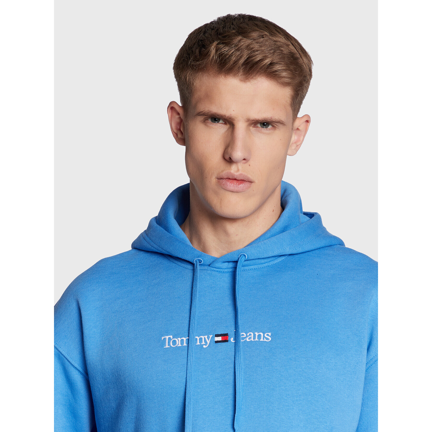 Tommy Jeans Mikina Linear DM0DM15013 Modrá Regular Fit - Pepit.cz