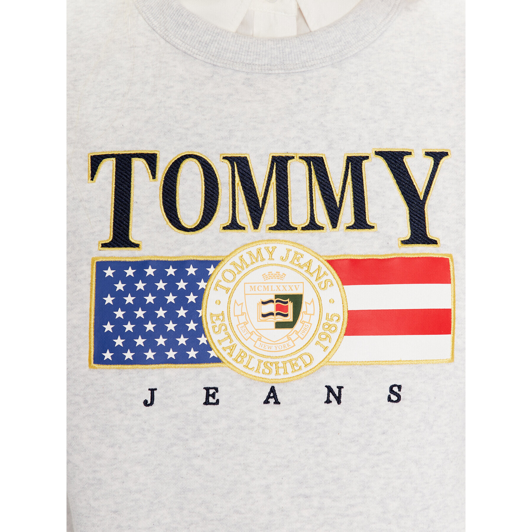 Tommy Jeans Mikina Luxe DW0DW14871 Šedá Regular Fit - Pepit.cz