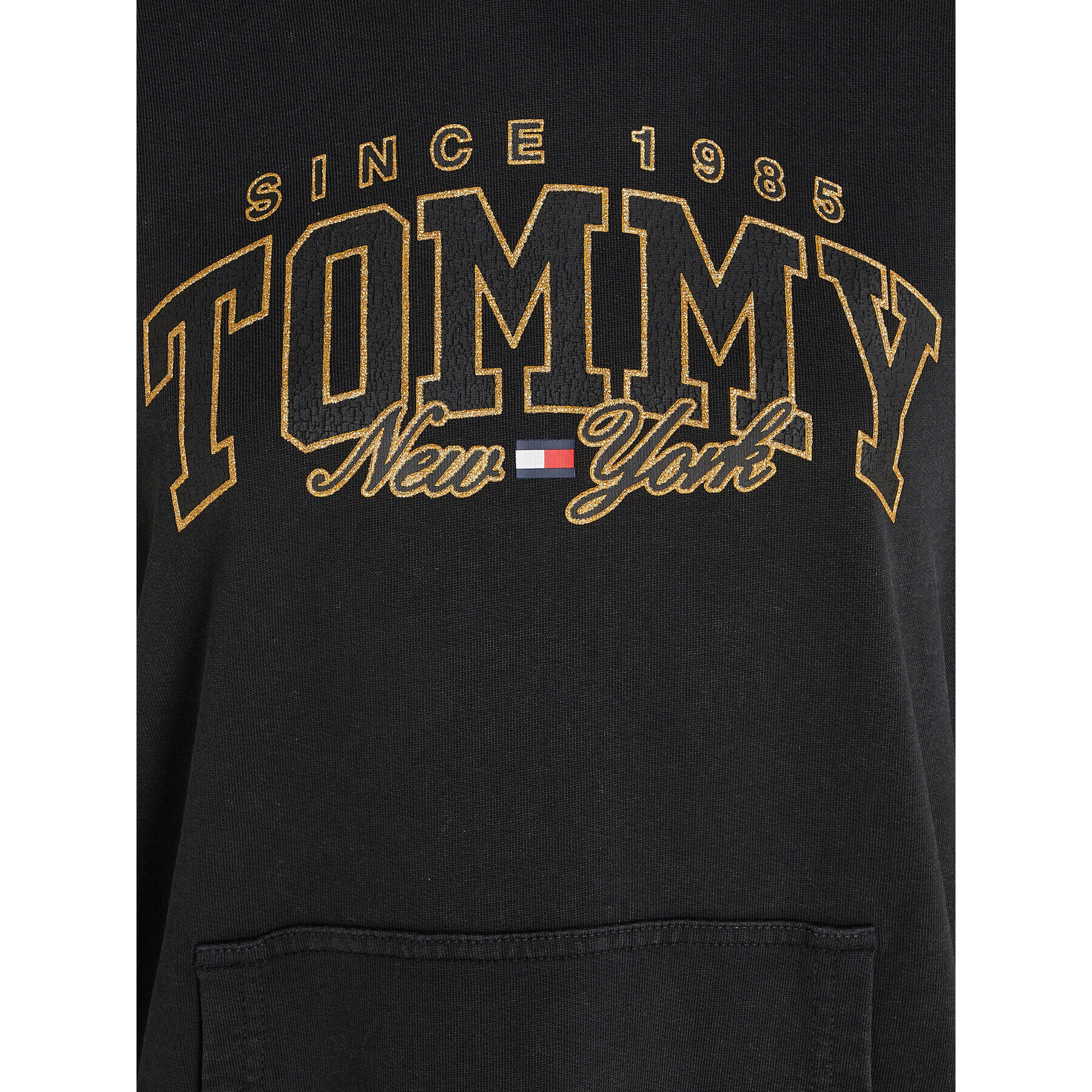 Tommy Jeans Mikina Luxe Varsity DW0DW16410 Černá Relaxed Fit - Pepit.cz