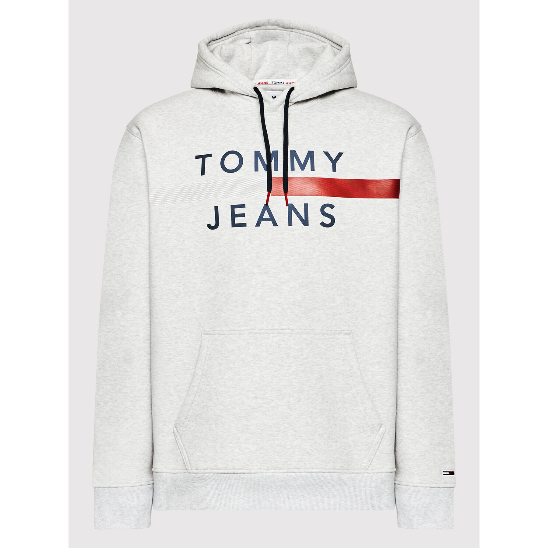 Tommy Jeans Mikina Reflective Flag DM0DM07410 Šedá Regular Fit - Pepit.cz