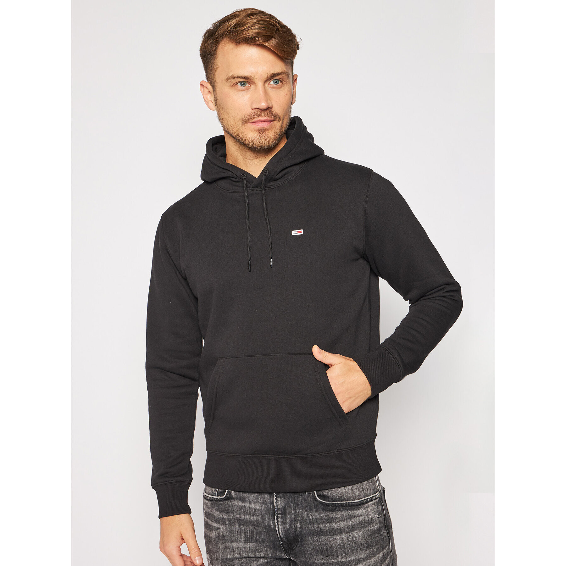 Tommy Jeans Mikina Regular Fleece DM0DM09593 Černá Regular Fit - Pepit.cz