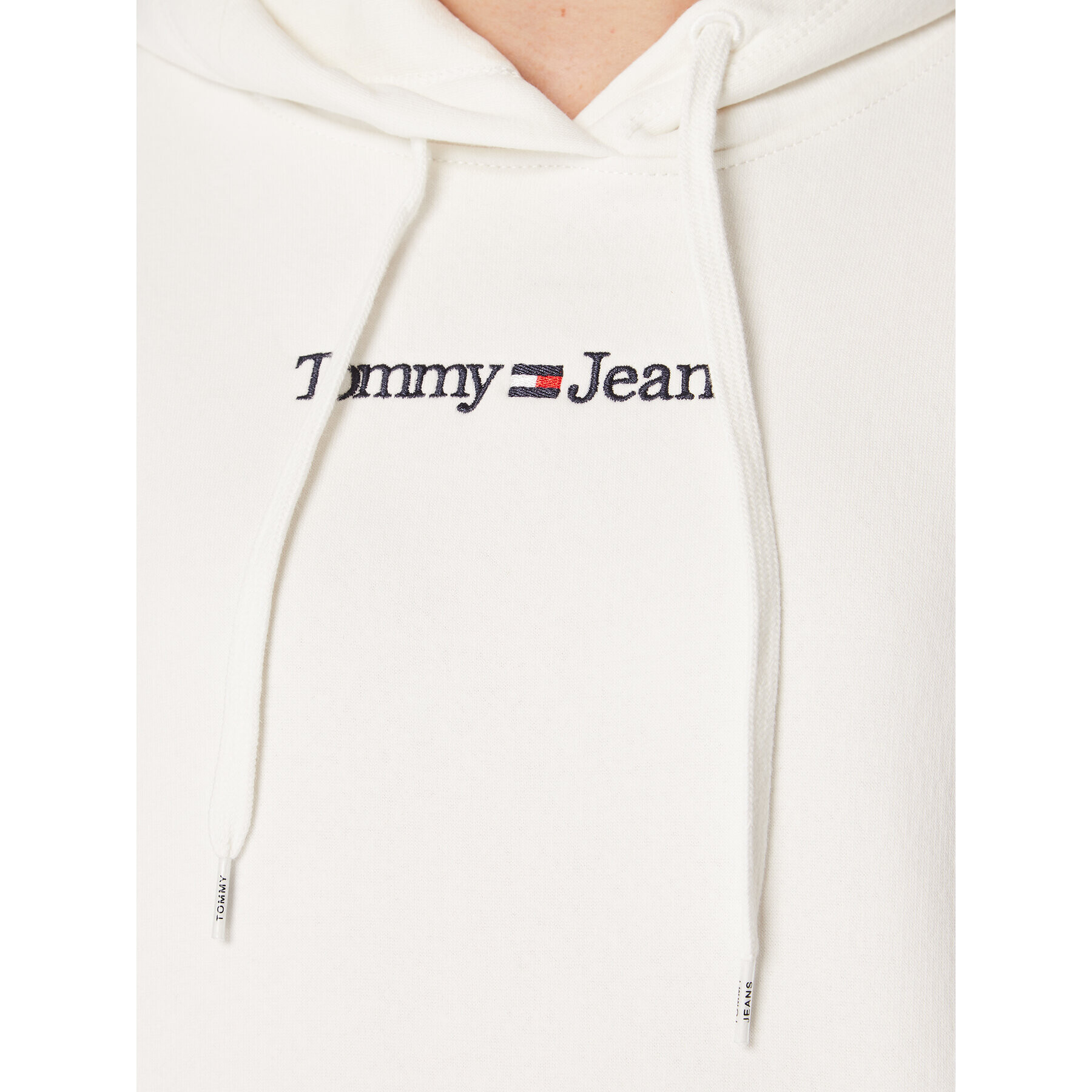 Tommy Jeans Mikina Serif Linear DW0DW14362 Écru Regular Fit - Pepit.cz