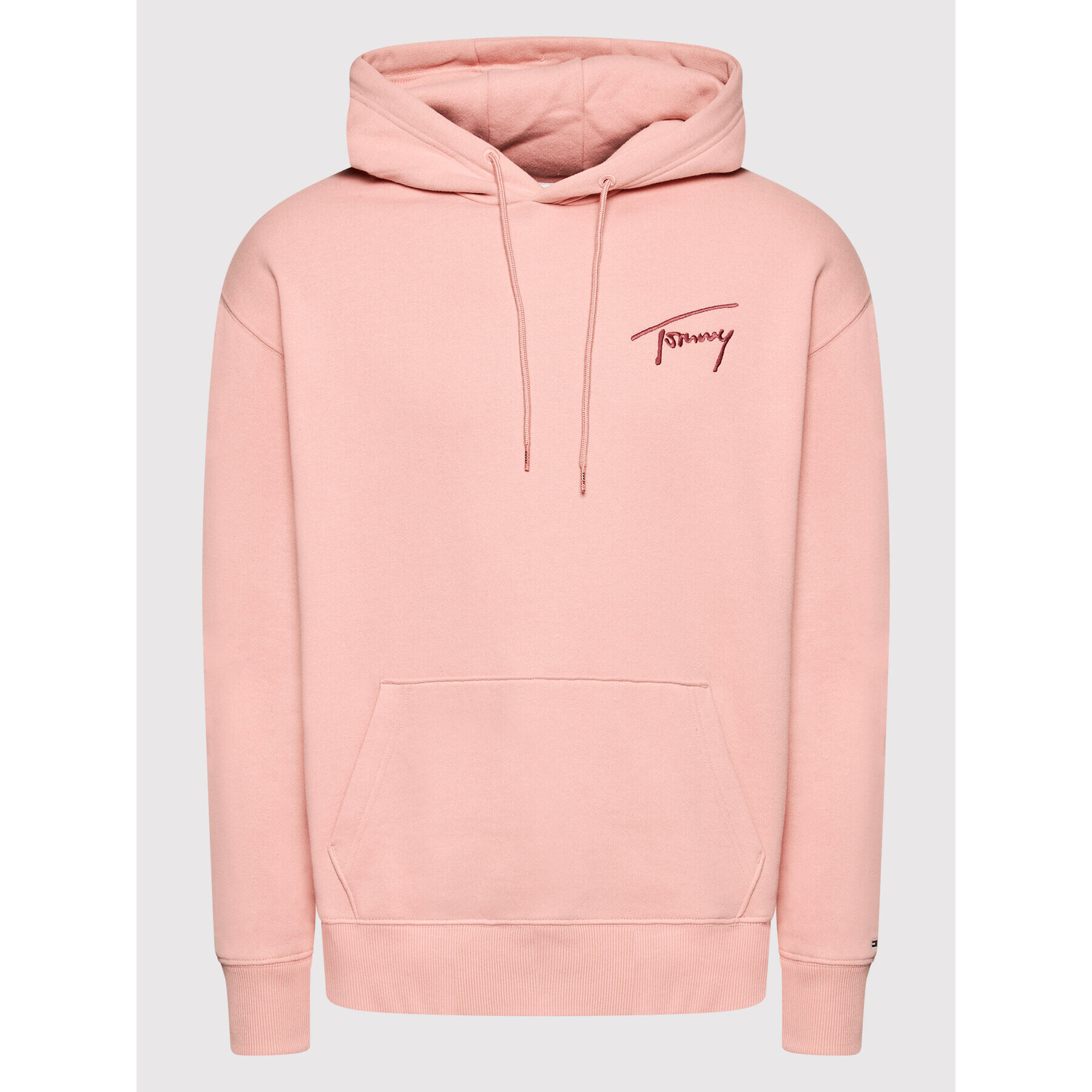 Tommy Jeans Mikina Signature DM0DM12940 Růžová Relaxed Fit - Pepit.cz