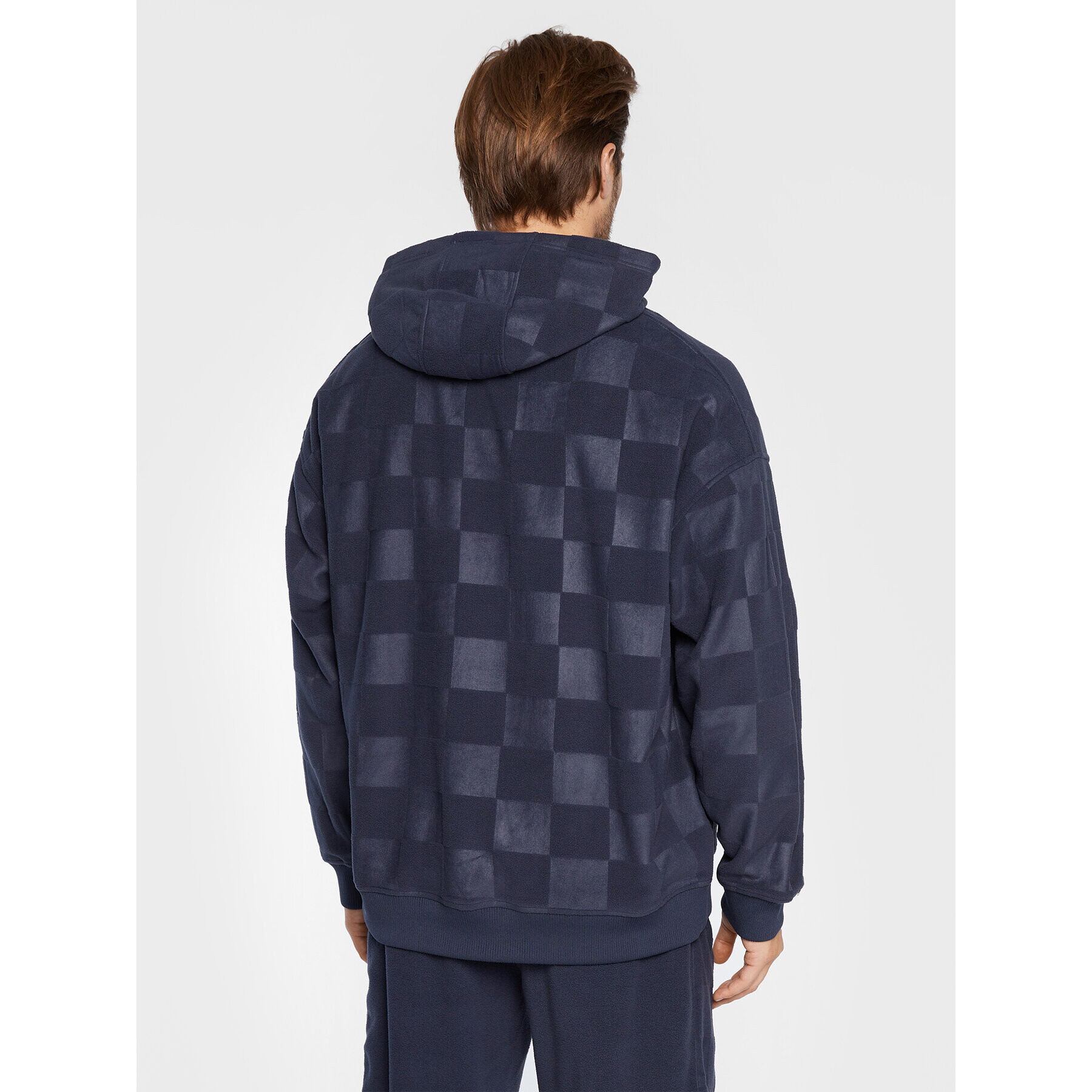 Tommy Jeans Mikina Skater Checkerboard DM0DM15017 Tmavomodrá Relaxed Fit - Pepit.cz