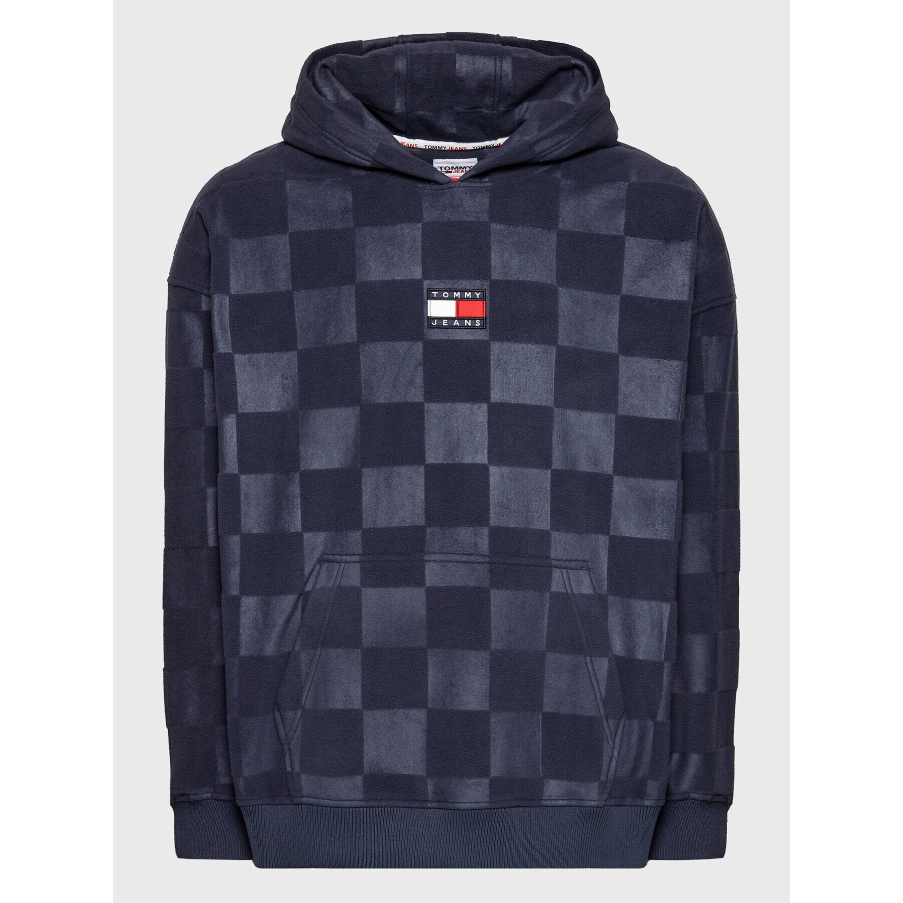 Tommy Jeans Mikina Skater Checkerboard DM0DM15017 Tmavomodrá Relaxed Fit - Pepit.cz