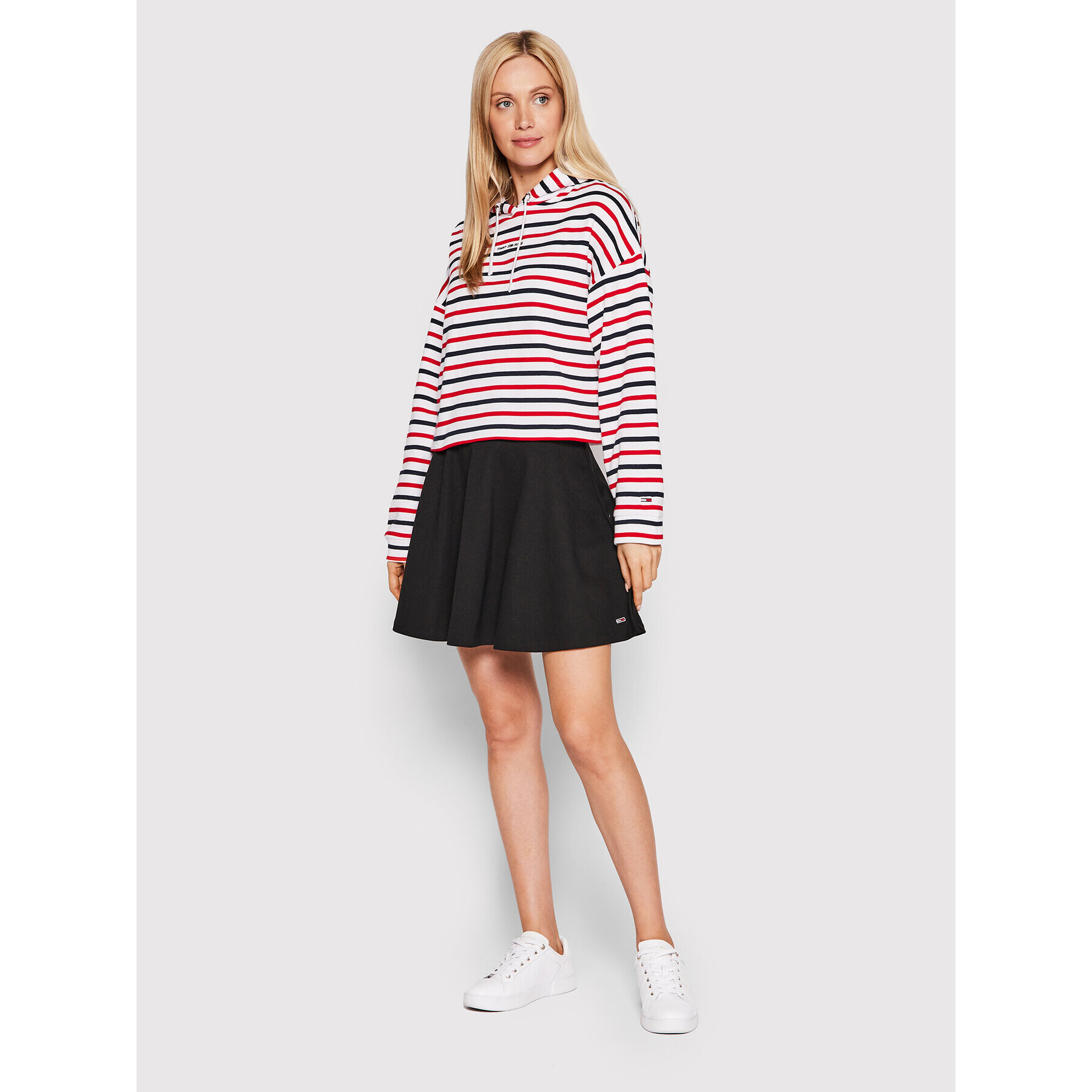 Tommy Jeans Mikina Stripe Tiny Linear DW0DW12966 Barevná Regular Fit - Pepit.cz