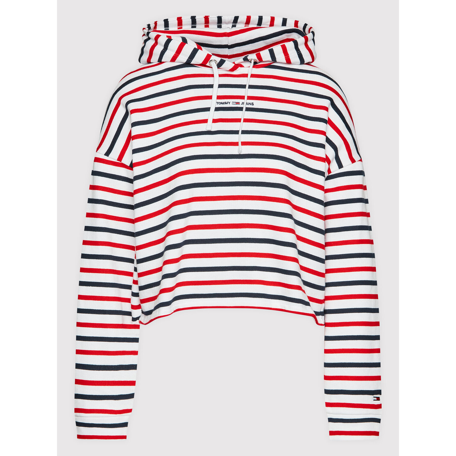 Tommy Jeans Mikina Stripe Tiny Linear DW0DW12966 Barevná Regular Fit - Pepit.cz