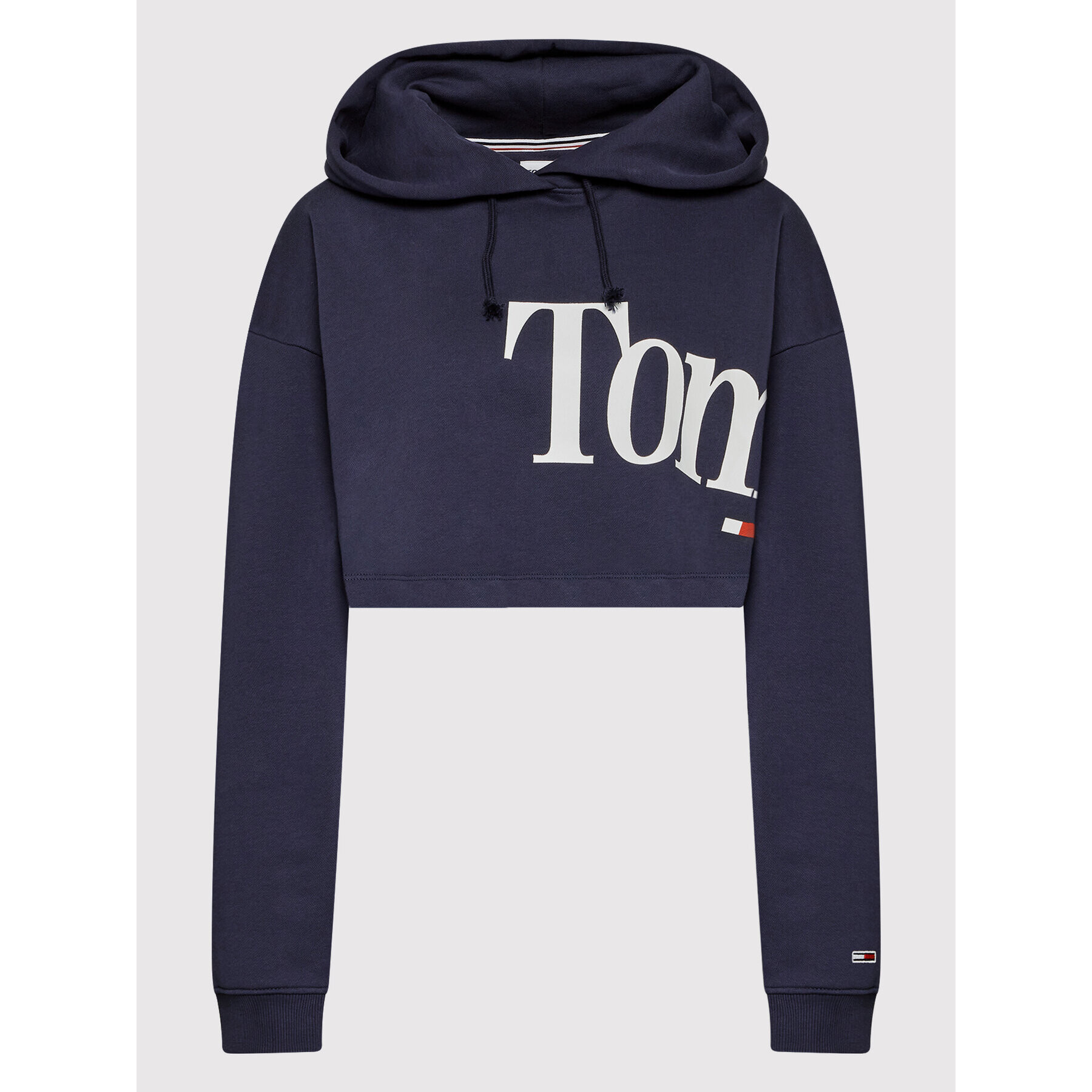 Tommy Jeans Mikina Super Crop Bold DW0DW13577 Tmavomodrá Relaxed Fit - Pepit.cz