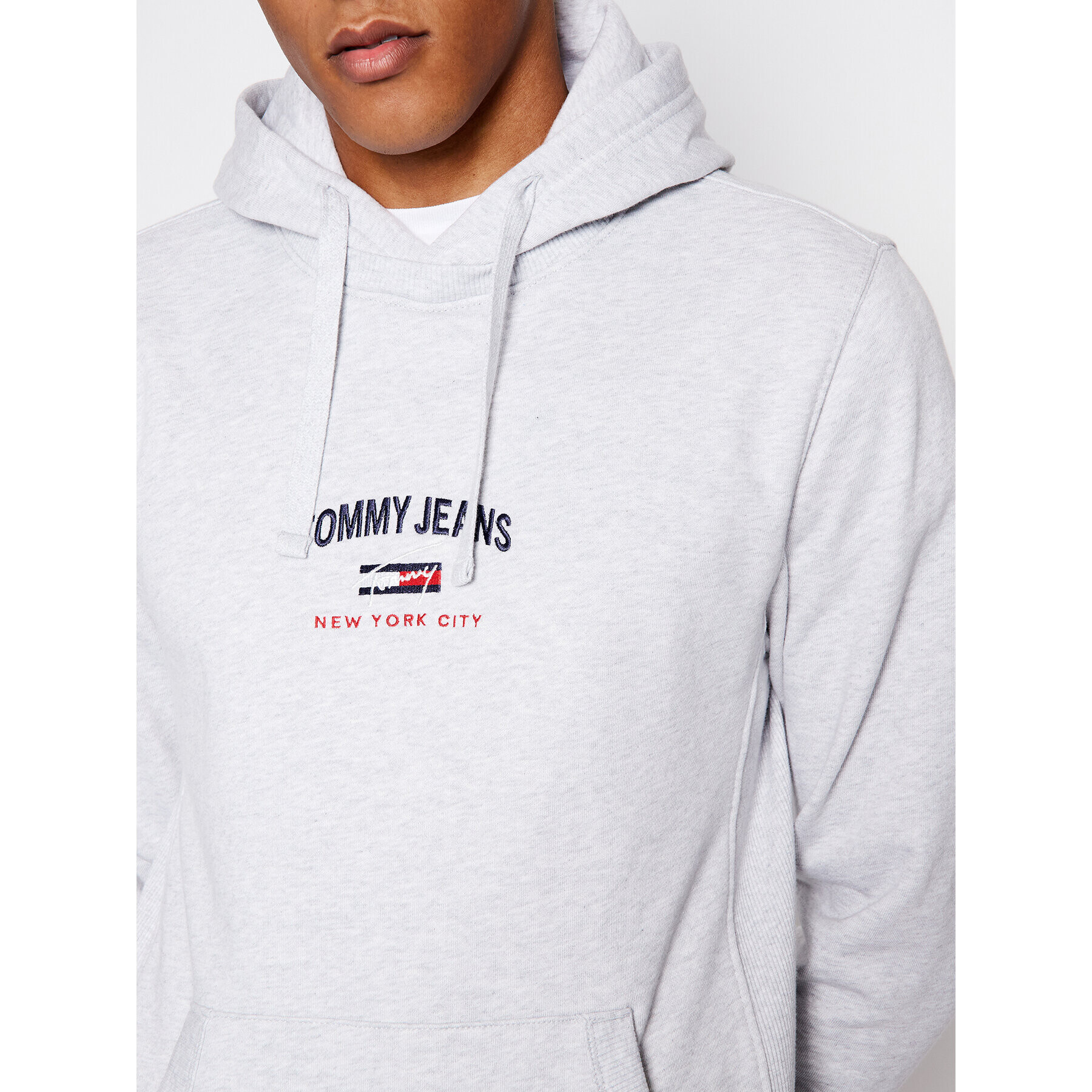 Tommy Jeans Mikina Timeless DM0DM10208 Šedá Regular Fit - Pepit.cz