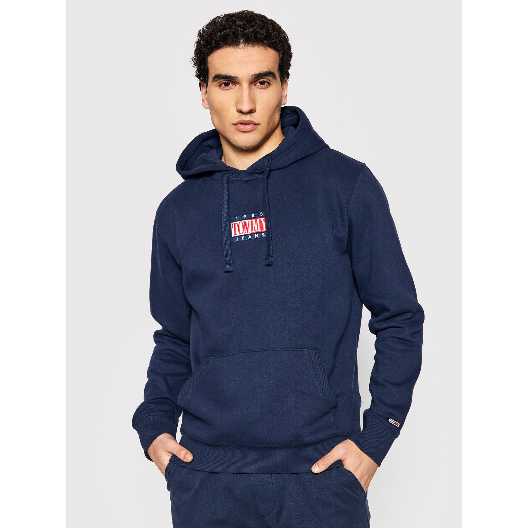 Tommy Jeans Mikina Timless DM0DM12372 Tmavomodrá Regular Fit - Pepit.cz