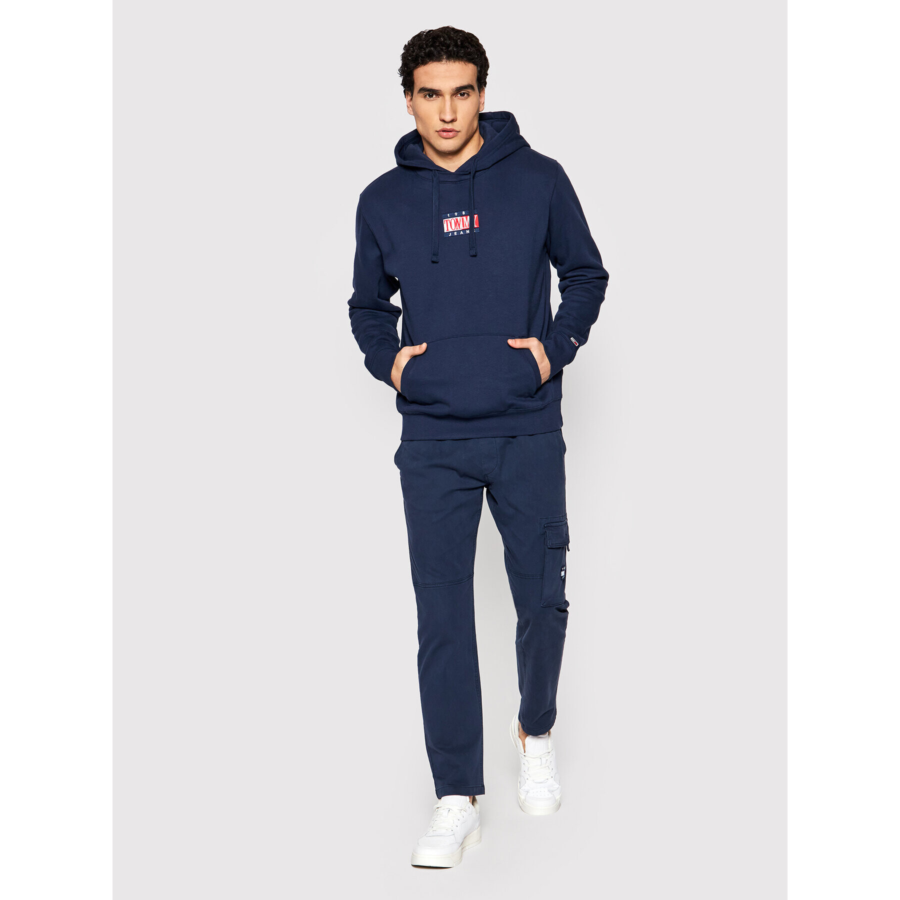 Tommy Jeans Mikina Timless DM0DM12372 Tmavomodrá Regular Fit - Pepit.cz