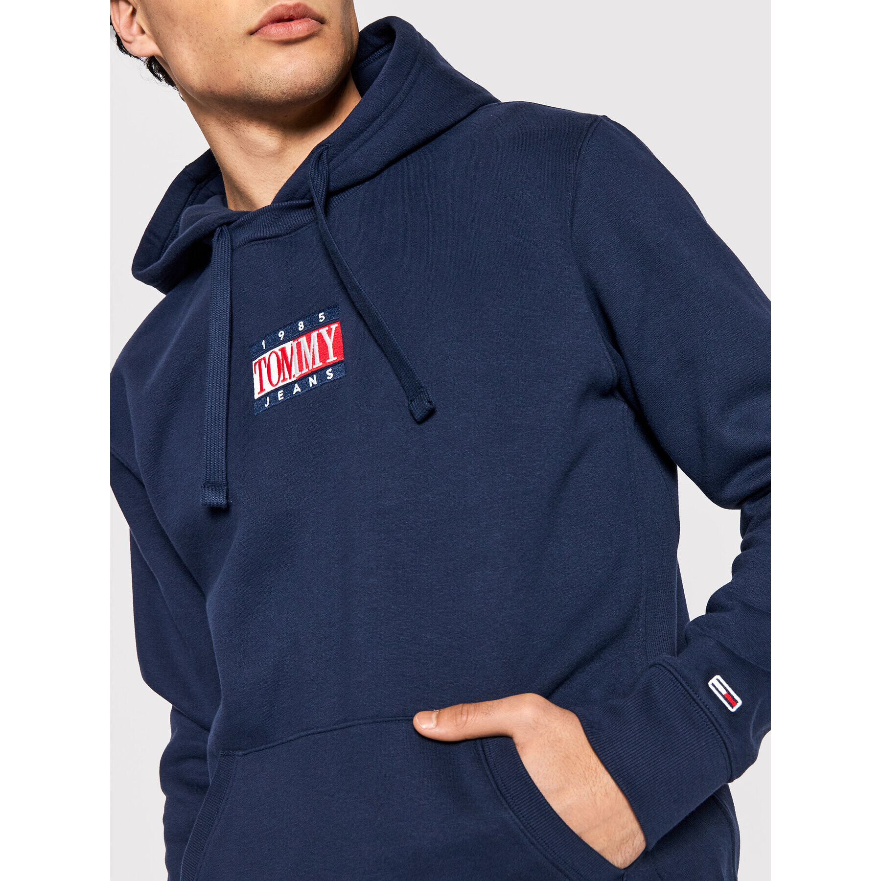 Tommy Jeans Mikina Timless DM0DM12372 Tmavomodrá Regular Fit - Pepit.cz