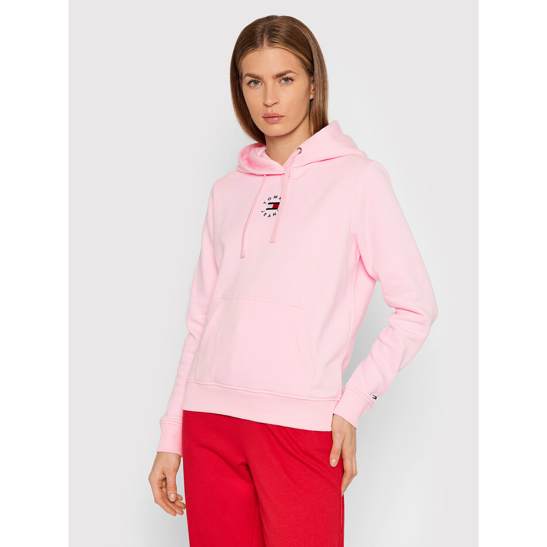 Tommy Jeans Mikina Tiny Tommy DW0DW11351 Růžová Regular Fit - Pepit.cz