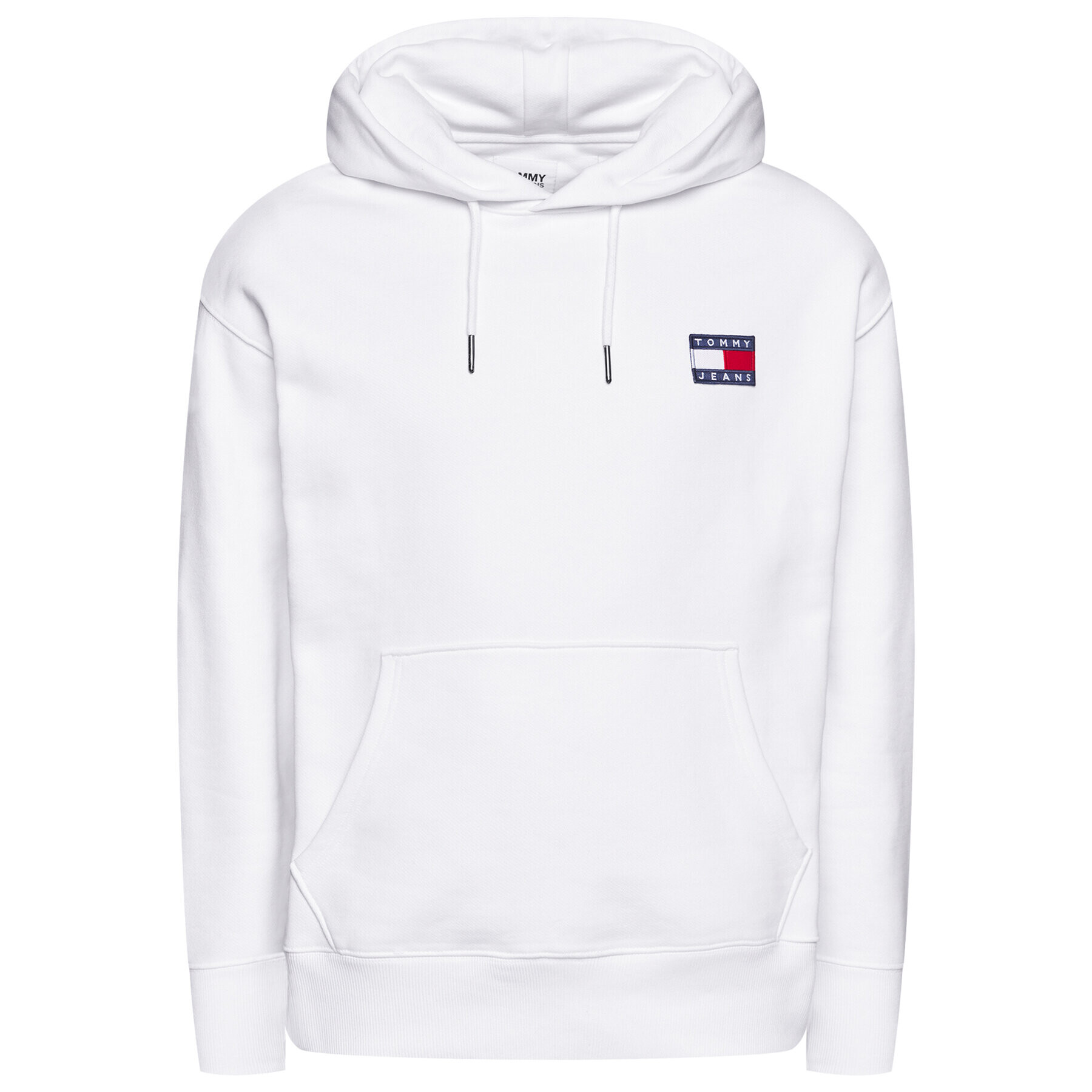 Tommy Jeans Mikina Tjm Badge Hoddie DM0DM06593 Bílá Regular Fit - Pepit.cz