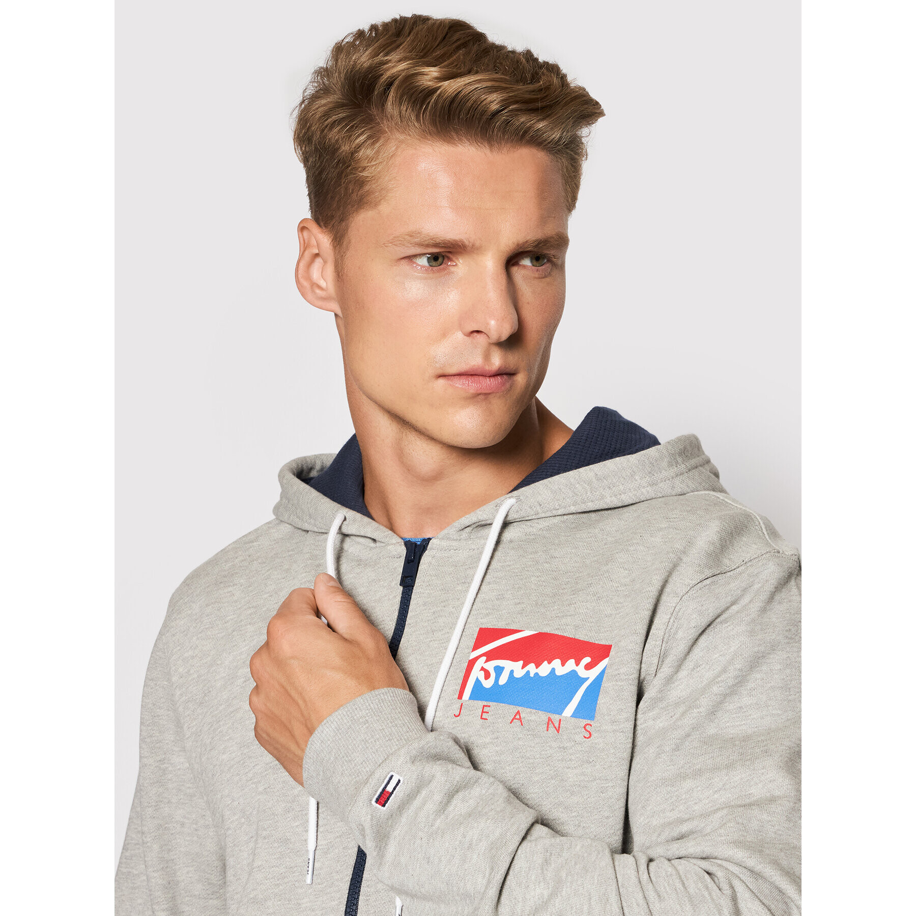 Tommy Jeans Mikina Tjm Essential DM0DM10908 Šedá Regular Fit - Pepit.cz