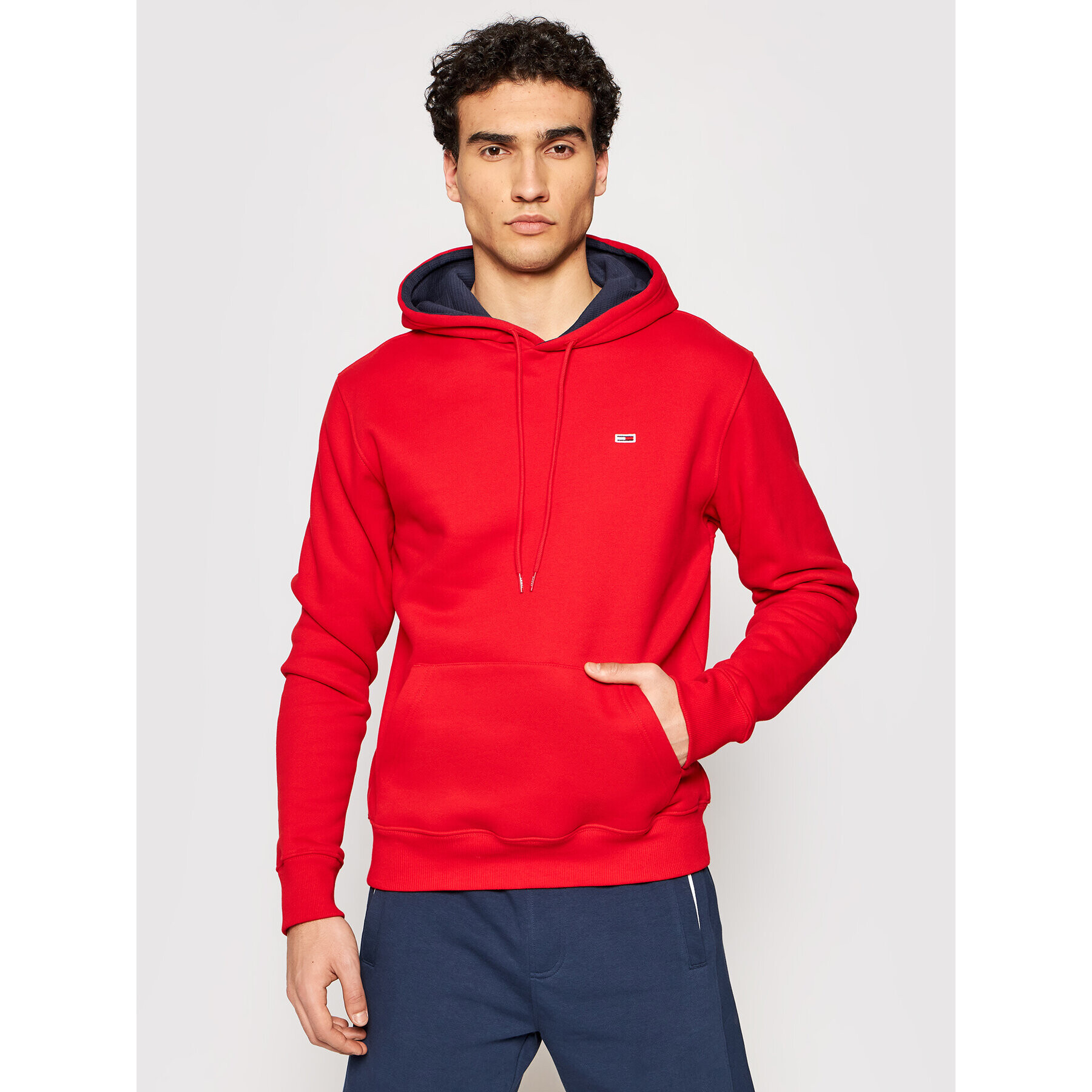 Tommy Jeans Mikina Tjm Essential Script DM0DM10211 Červená Regular Fit - Pepit.cz