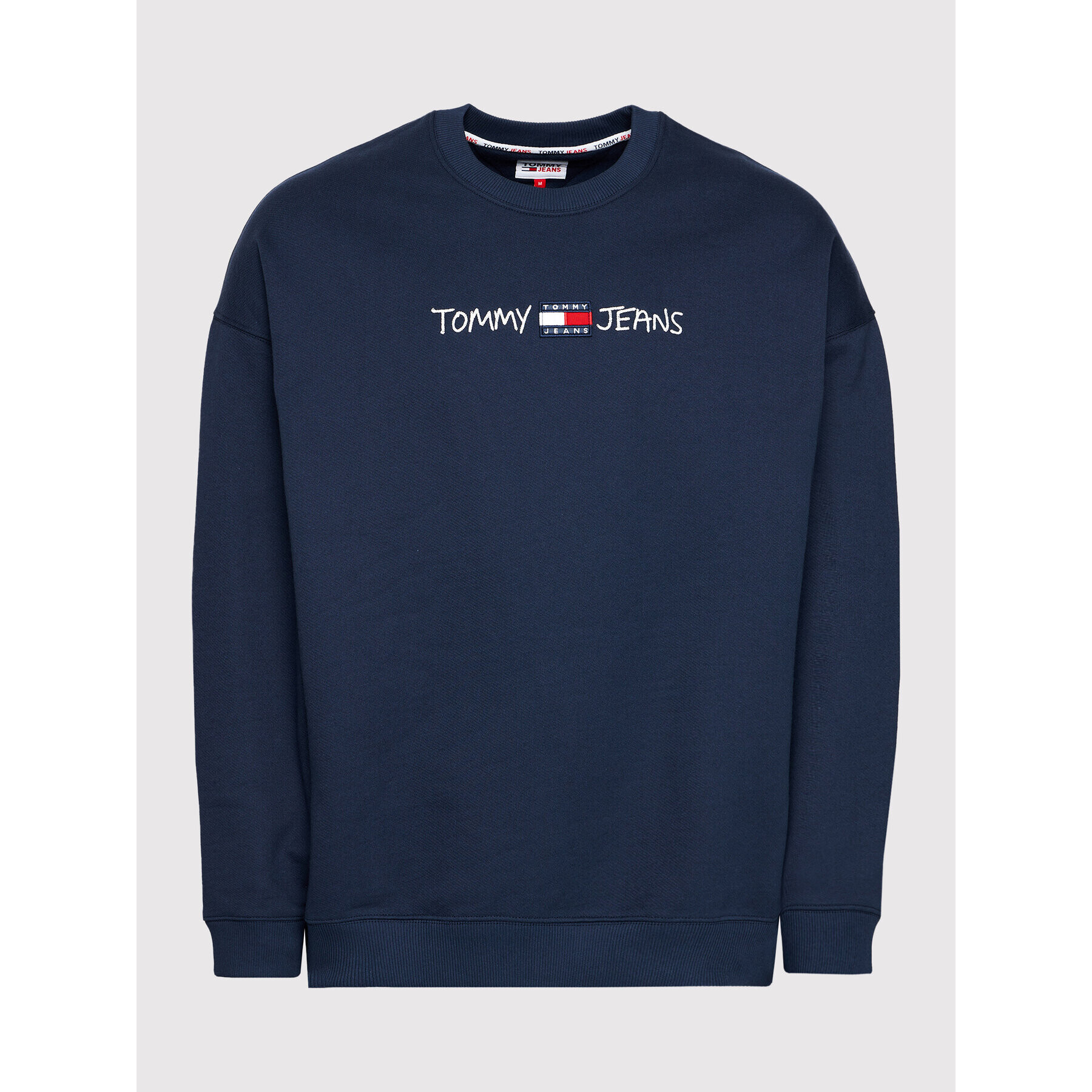 Tommy Jeans Mikina Tjm Seasonal Straight Logo DM0DM10914 Tmavomodrá Regular Fit - Pepit.cz