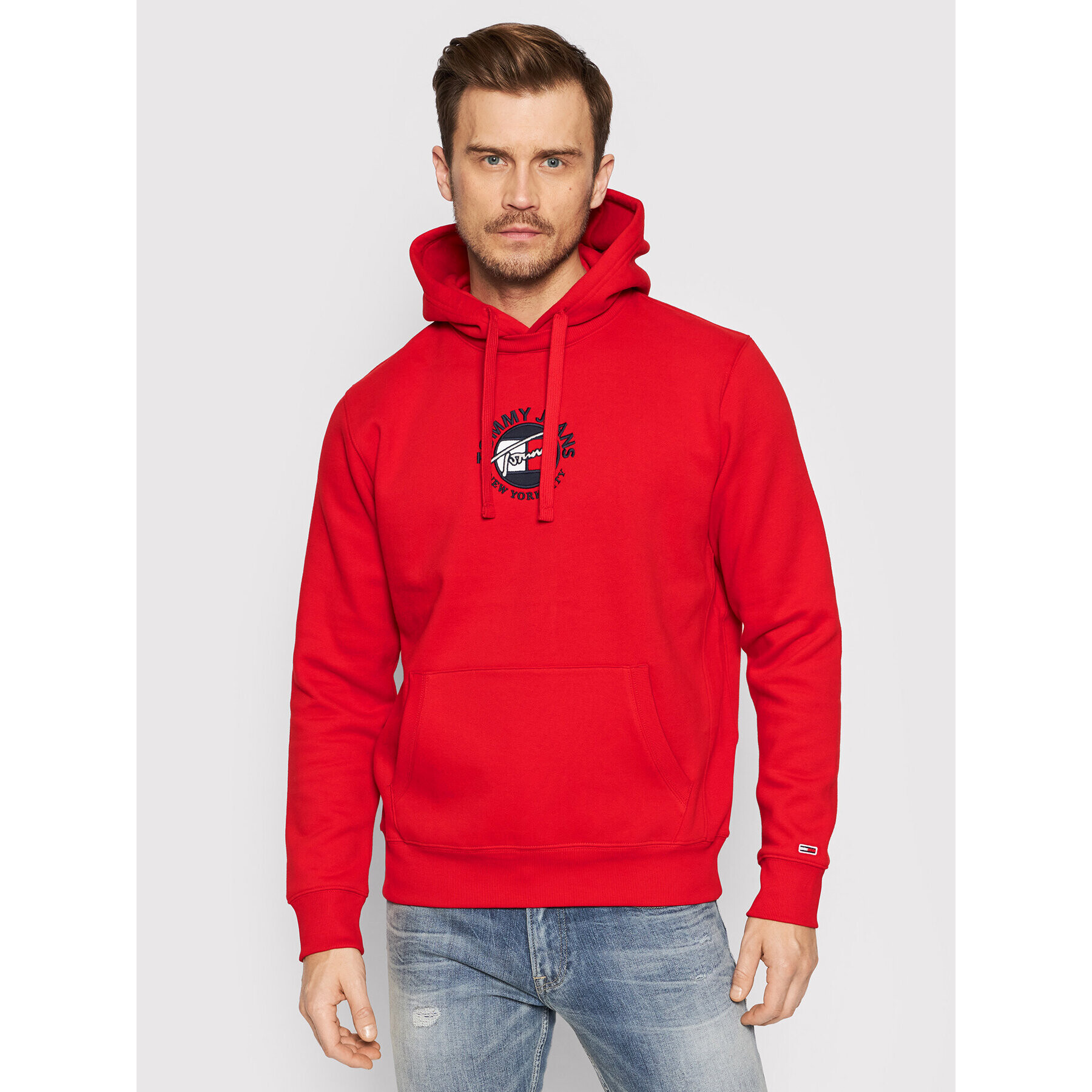 Tommy Jeans Mikina Tjm Timeless DM0DM11628 Červená Regular Fit - Pepit.cz