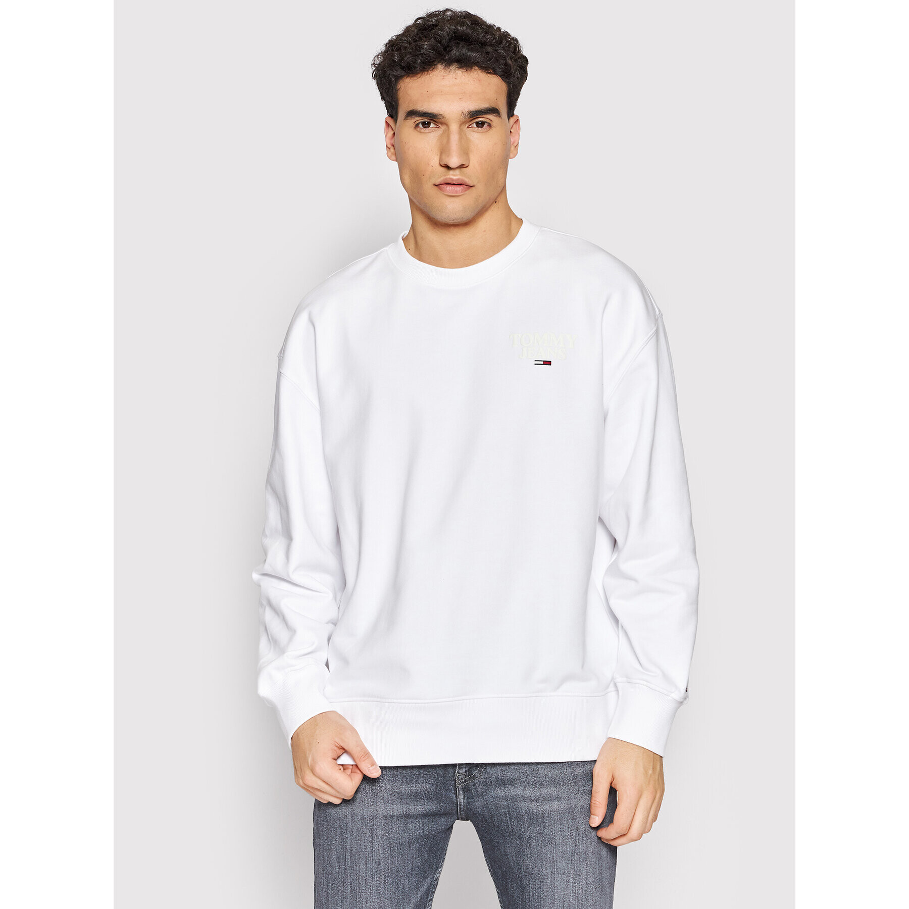 Tommy Jeans Mikina Tjm Tonal Entry Graphic DM0DM12939 Bílá Regular Fit - Pepit.cz