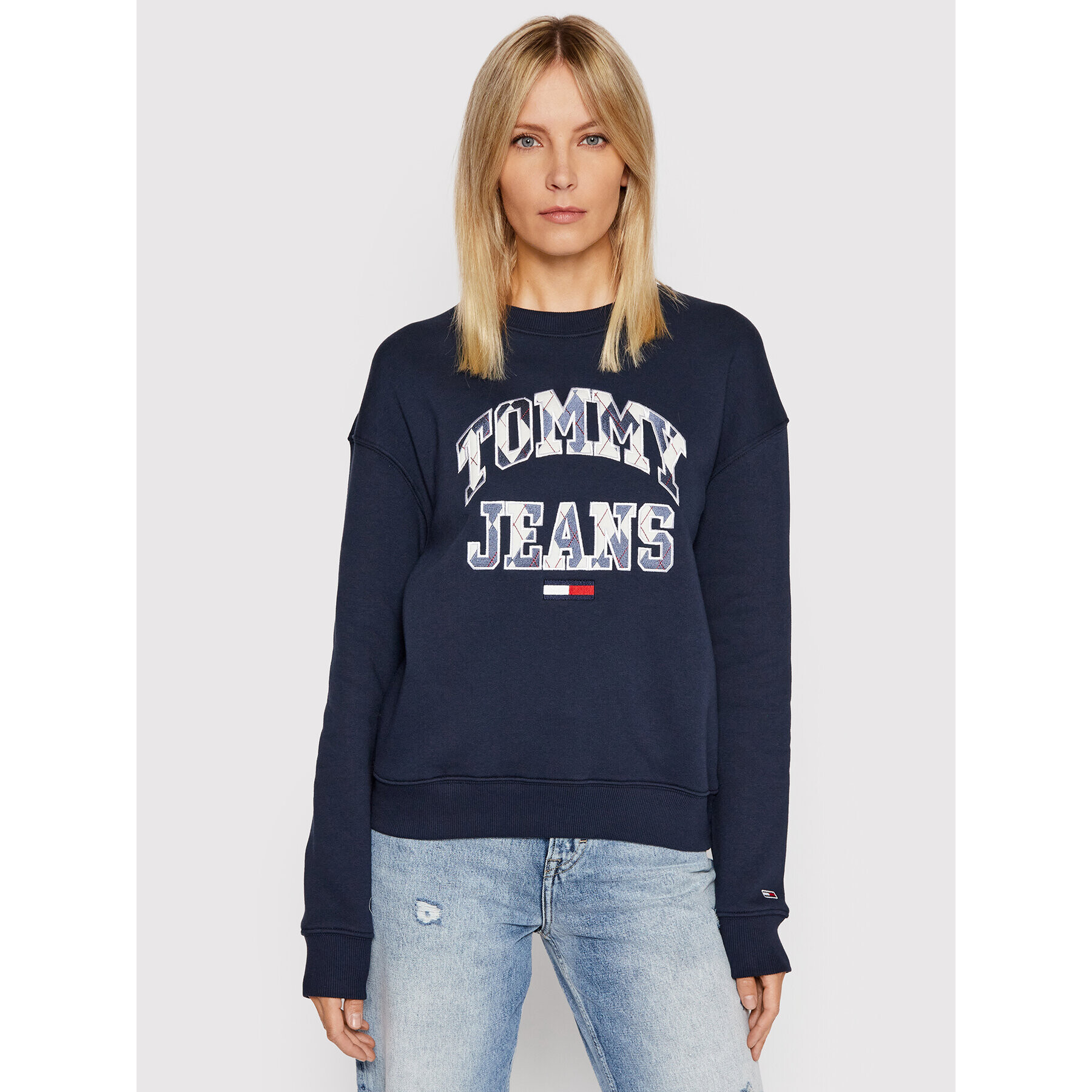 Tommy Jeans Mikina Tjw College DW0DW11829 Tmavomodrá Regular Fit - Pepit.cz